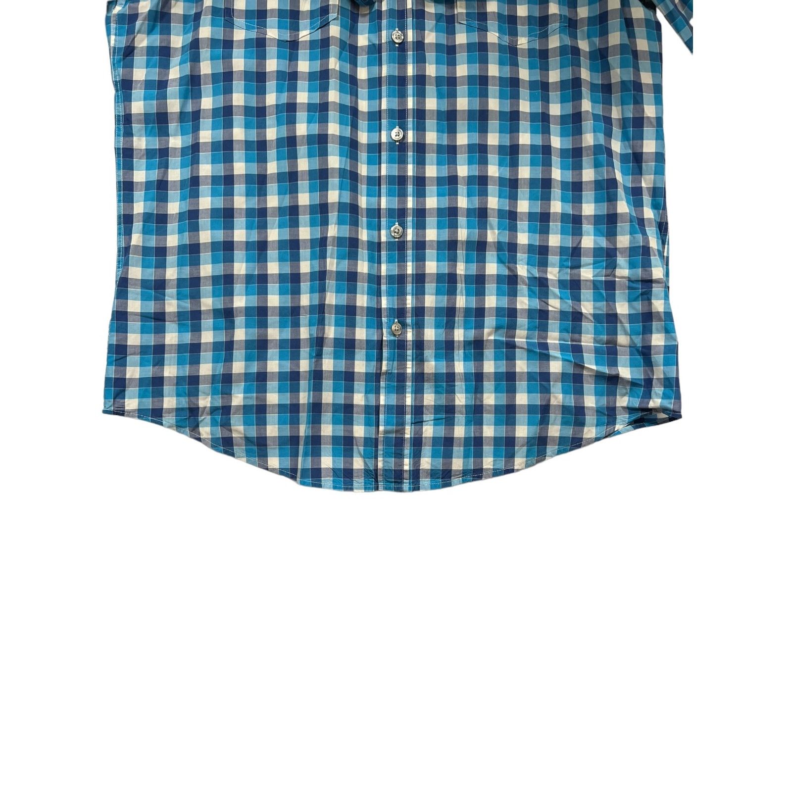 Hugo Boss Hugo Boss Mens Slim Fit Blue & White Checked Shirt XL Size US XL / EU 56 / 4 - 4 Thumbnail