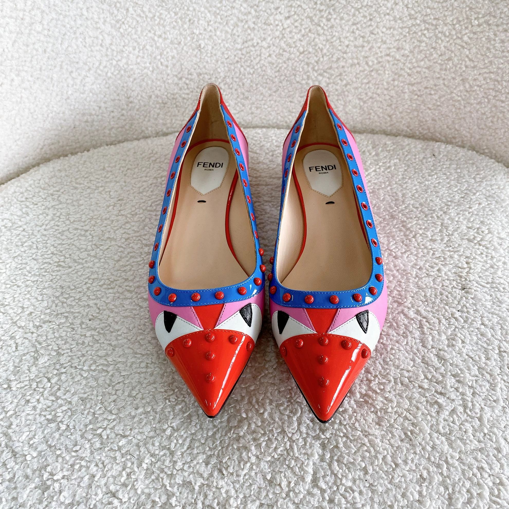 Fendi Fendi Color Blocked Low Heel Shoes 35.5 5194 New Size US 5 / IT 35 - 1 Thumbnail