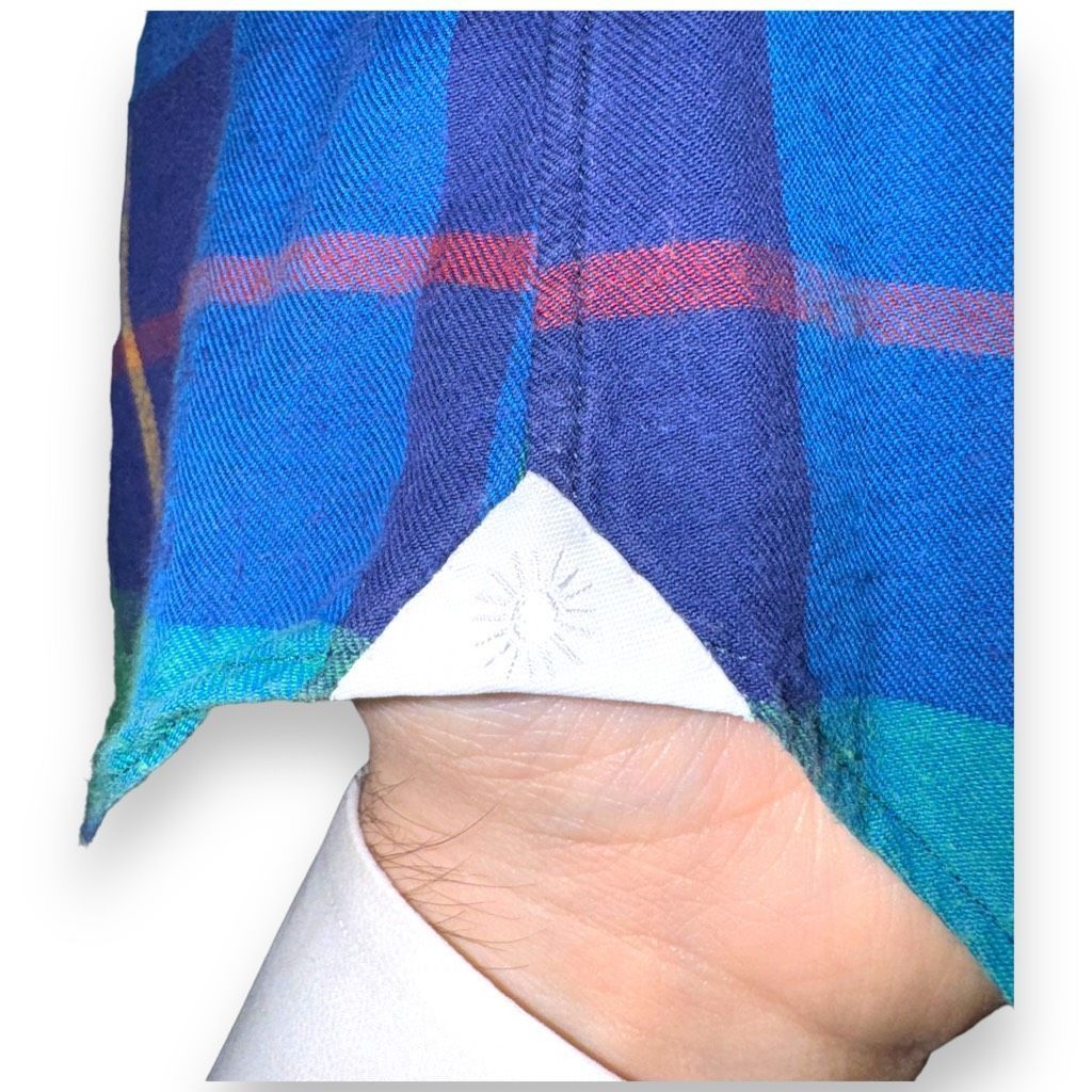 Other Giannetto Portofino Blue & Green Plaid Flannel Button Down Size US L / EU 52-54 / 3 - 9 Thumbnail