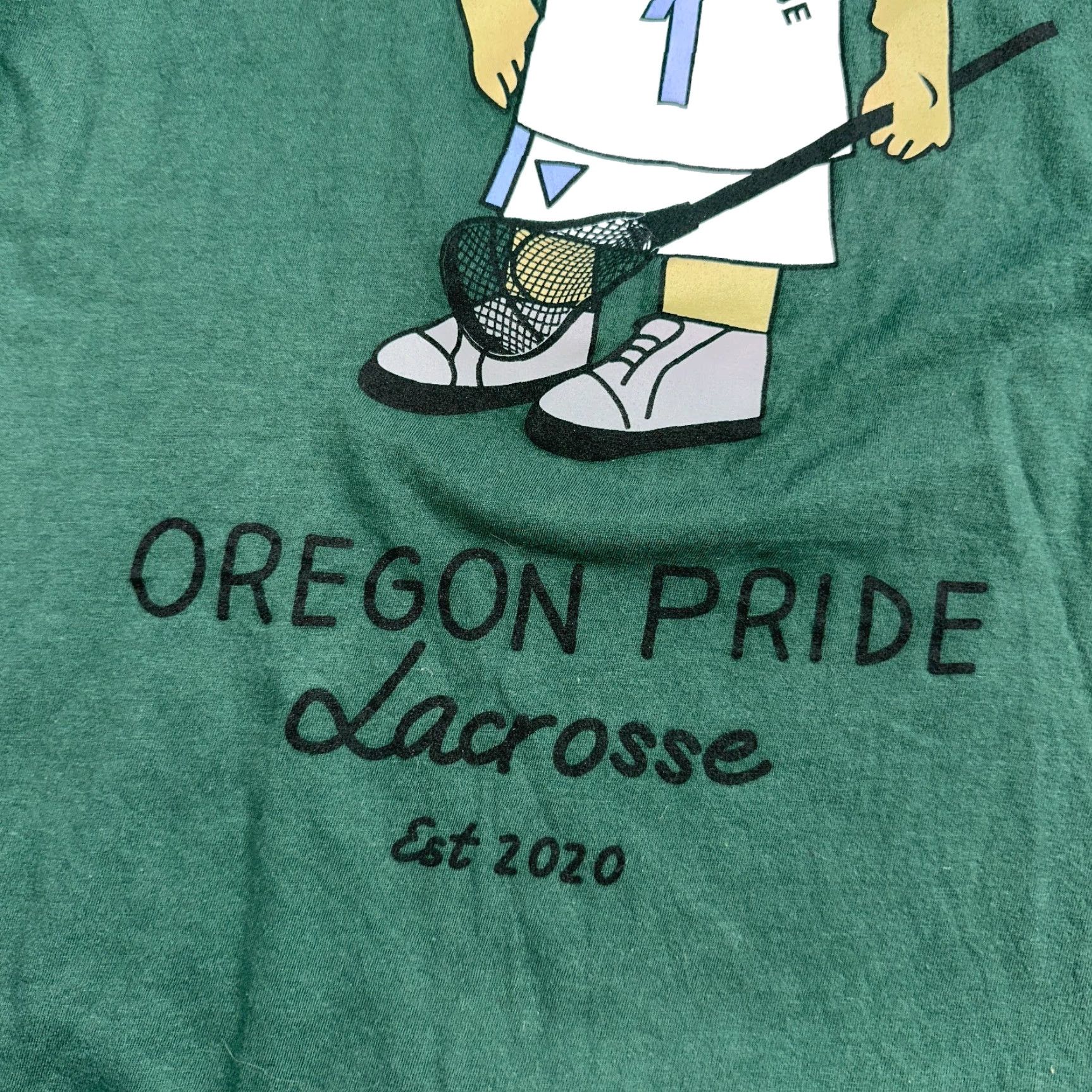 Nike VINTAGE Nike Oregon Pride Lacrosse T-Shirt Men Large Green 2000s Sports All Seasons Size US L / EU 52-54 / 3 - 3 Thumbnail
