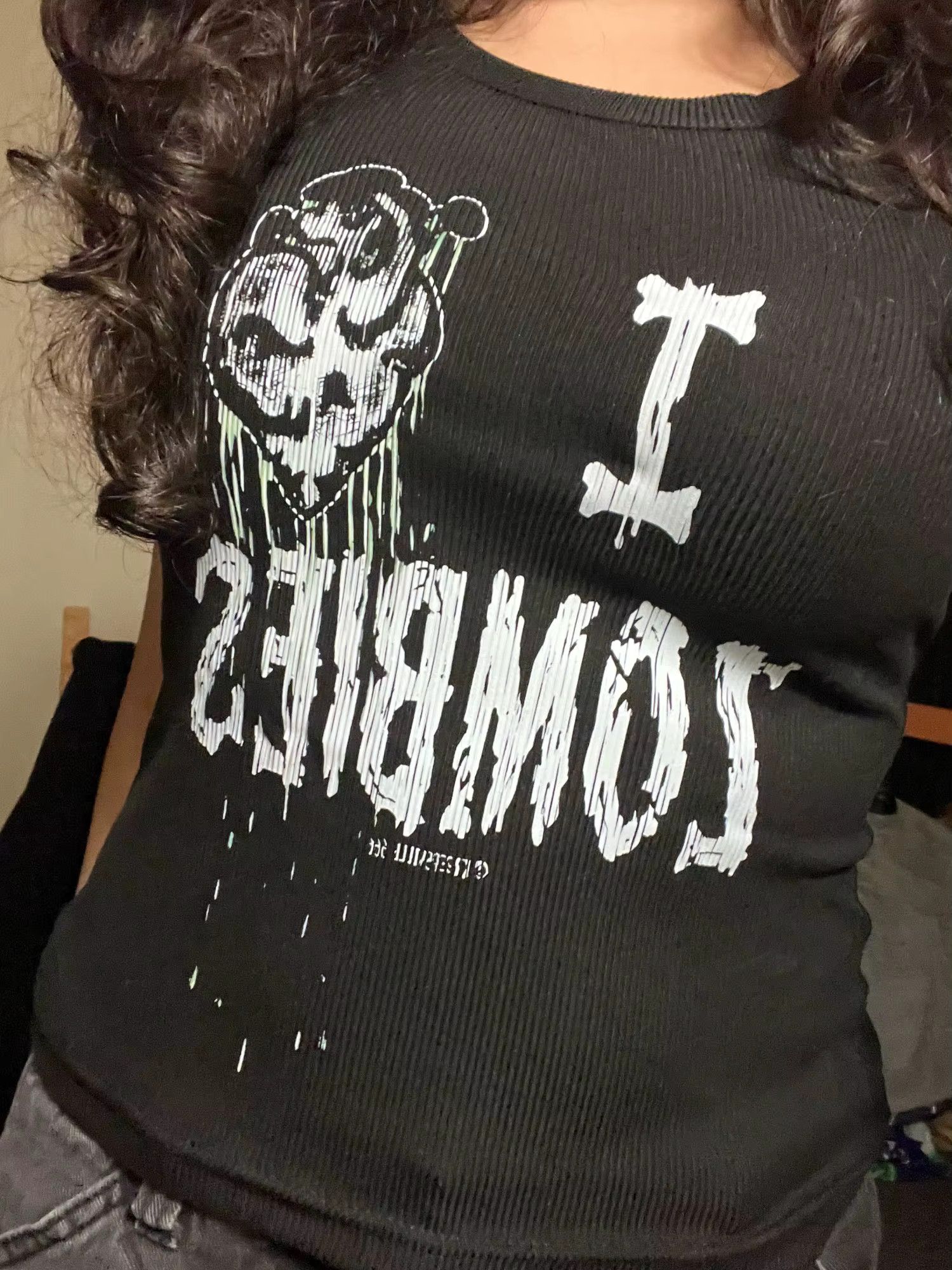 Designer Zombie Aesthetic Tops Gothic Clothes 90s Size M / US 6-8 / IT 42-44 - 3 Thumbnail
