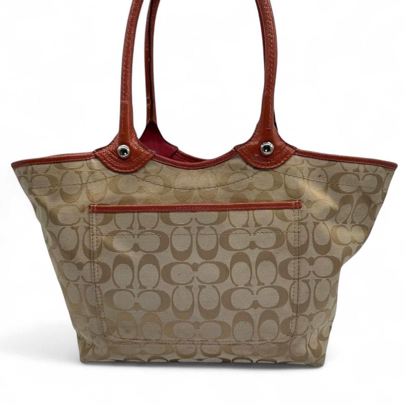 Coach Coach - Floral Appliqué Signature Tote Handbag Size ONE SIZE - 2 Thumbnail