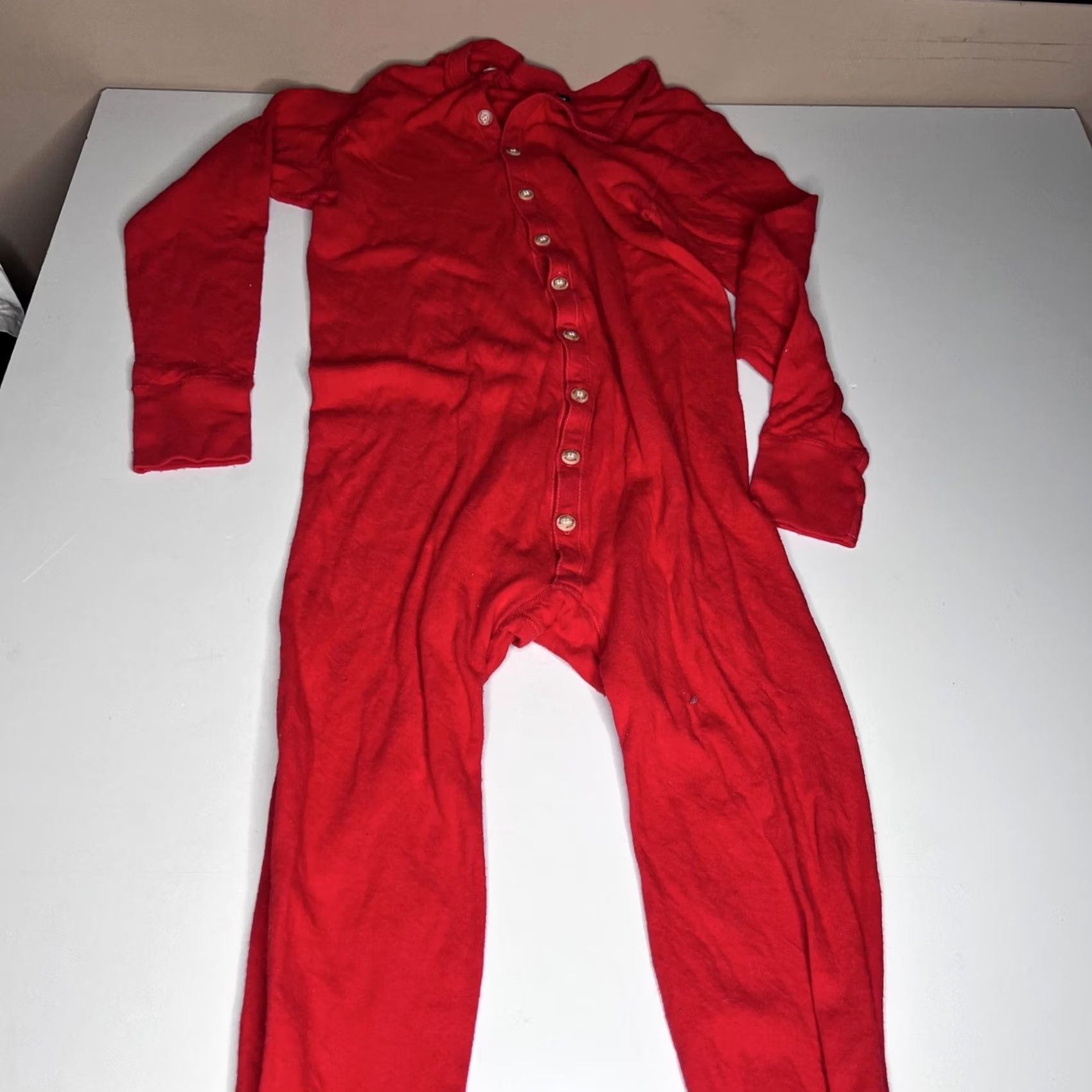Vintage Duofold Long Johns Mens Small Red Thermal Union Suit One Piece USA Base Layer Size 36R - 6 Thumbnail