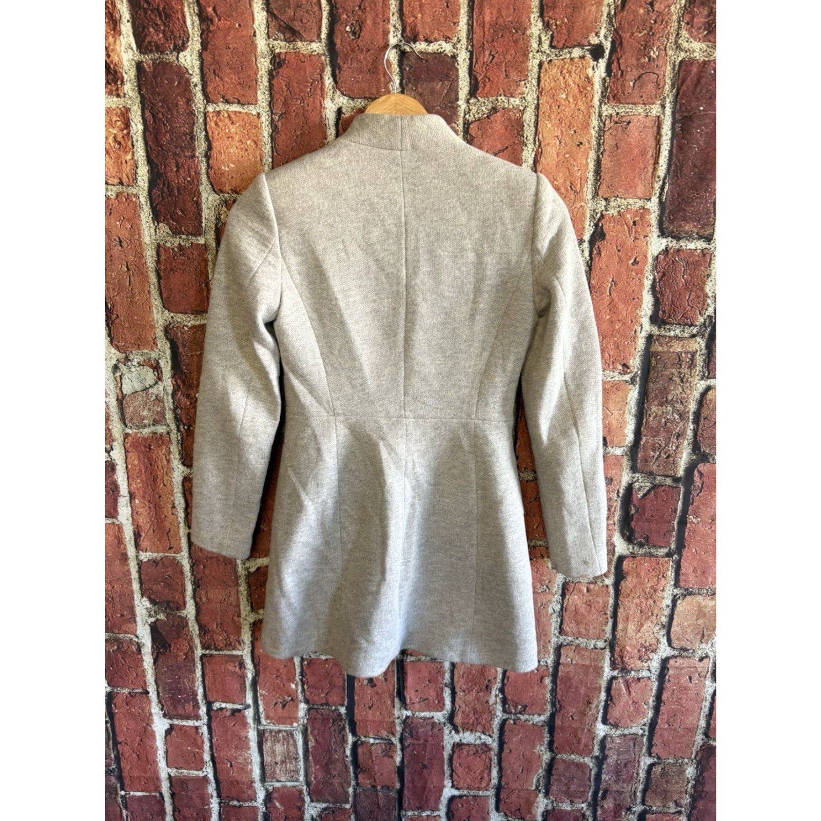 Zara Zara Peacoat Jacket Gray XS Womens Single Button Size XS Regular Jacket Women Pea Coat Size XS / US 0-2 / IT 36-38 - 2 Thumbnail