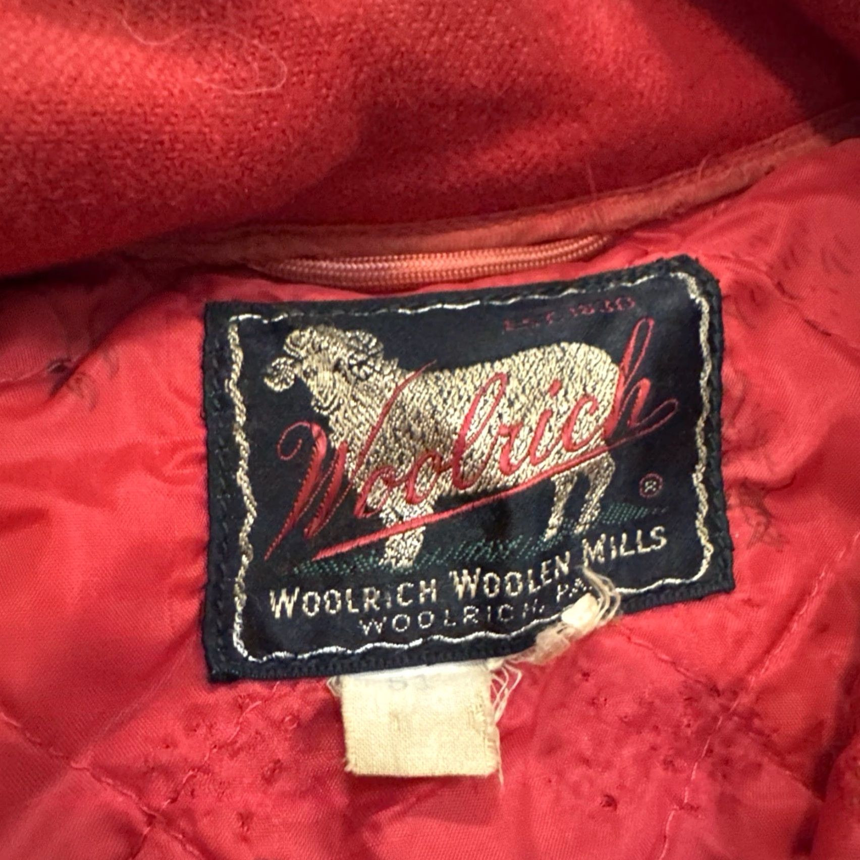 Vintage VINTAGE Woolrich Red Wool Button Front Barn Chore Jacket Coat Bird Lining XL Men Overcoat Button Front Red Bird Lined Woolrich Jacket Coat Mens Size US XL / EU 56 / 4 - 7 Thumbnail