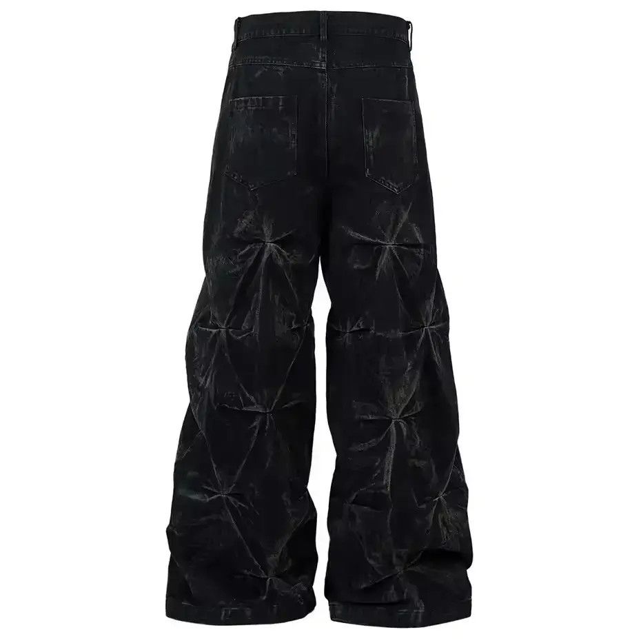 Japanese Brand Baggy Pleated Hip Hop Loose Street Style Jeans Trousers Size US 34 / EU 50 - 2 Thumbnail