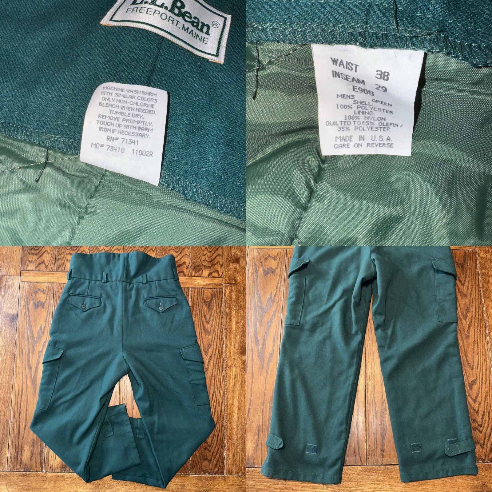 Vintage VINTAGE LL Bean Pants Mens 38x29 Green Heavy Field Hunting Logger Trousers Size US 38 / EU 54 - 8 Thumbnail