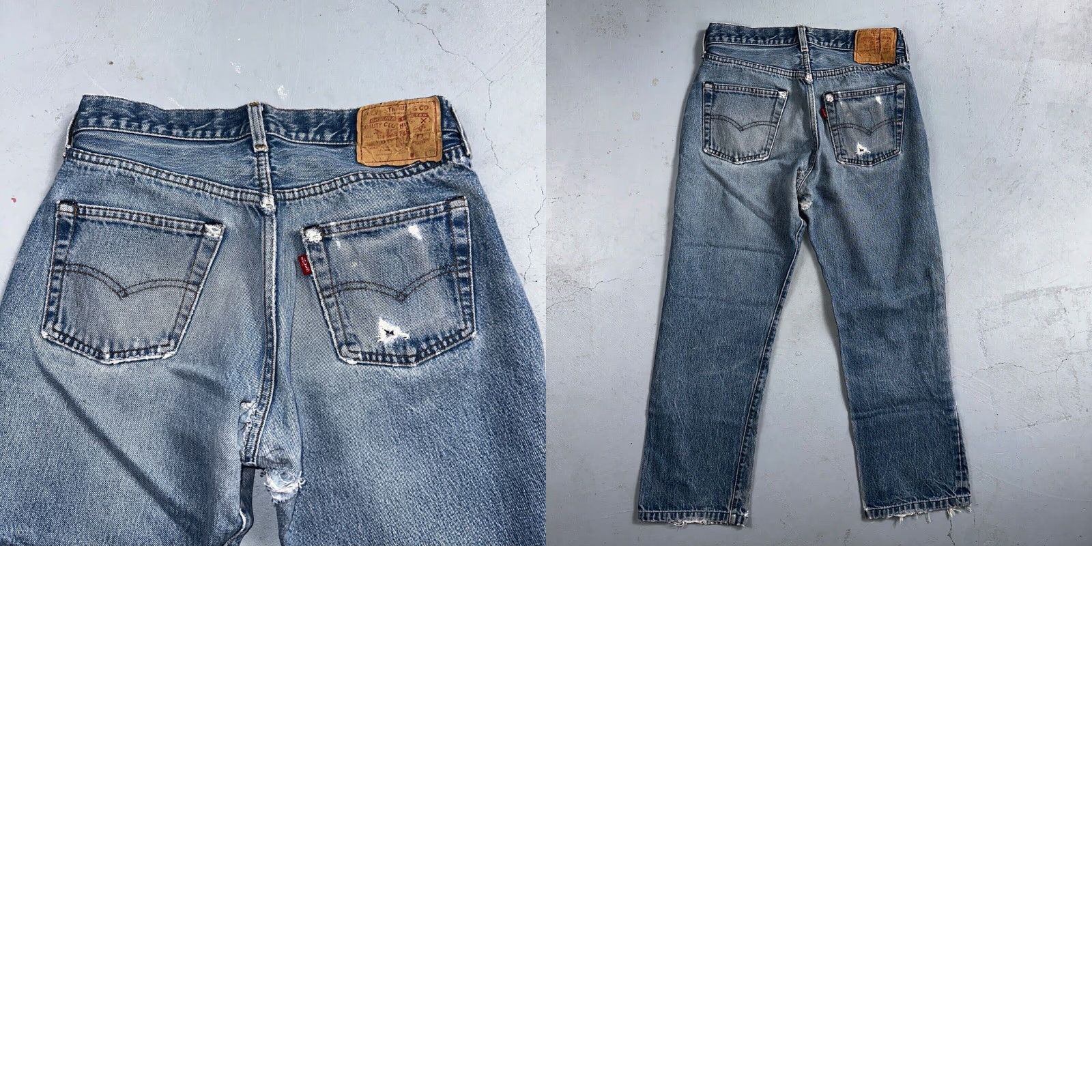 Levi's Levi's 501 XX Jeans Vintage 80s Redline Selvedge USA Light Wash 32x33 28x28 Mens Regular Denim Cotton Blue Button Fly Straight Distressed N/A Size US 32 / EU 48 - 10 Thumbnail