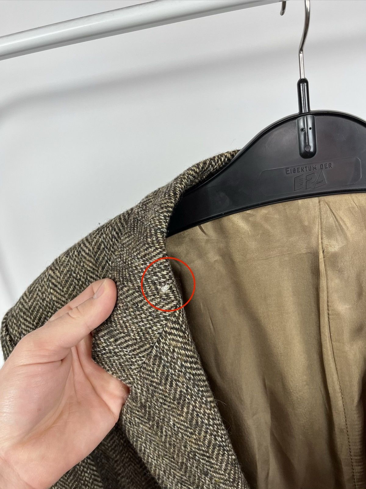 Harris Tweed Vintage Tweed Blazer Pure New Wool Brown EU 48 Herringbone Size US XXL / EU 58 / 5 - 3 Thumbnail