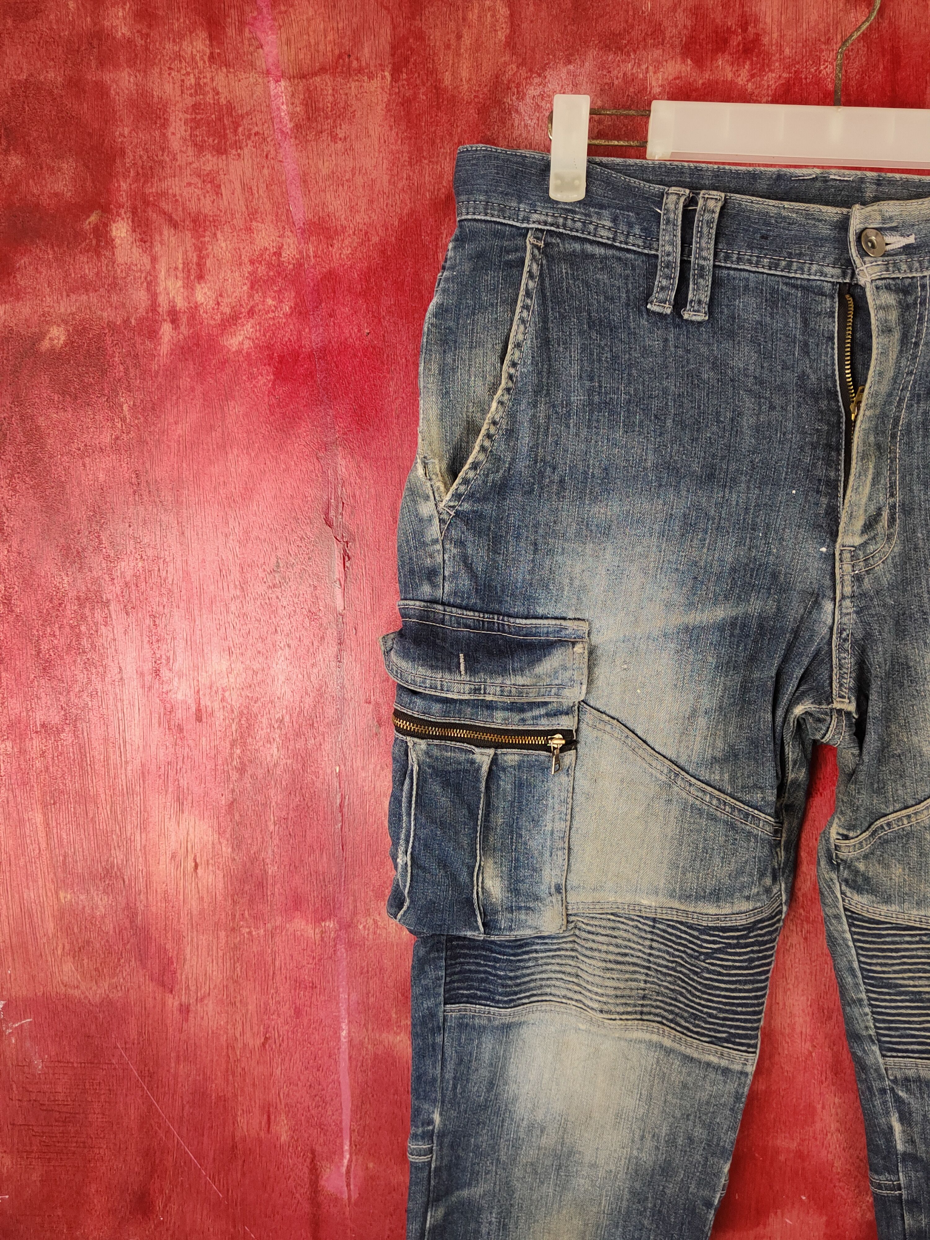 Japanese Brand × Vintage Tora Dark Blue Faded Distressed Ripped Jeans #S1850 Size US 32 / EU 48 - 3 Thumbnail