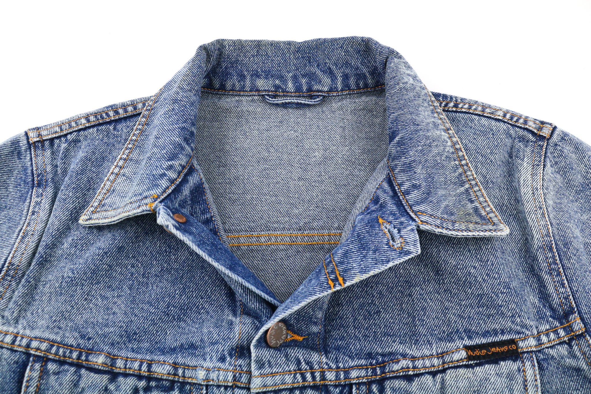 Nudie Jeans TERRY M Denim Salt & Pepper Buttoned Logo Jacket 80744 Size US M / EU 48-50 / 2 - 4 Thumbnail