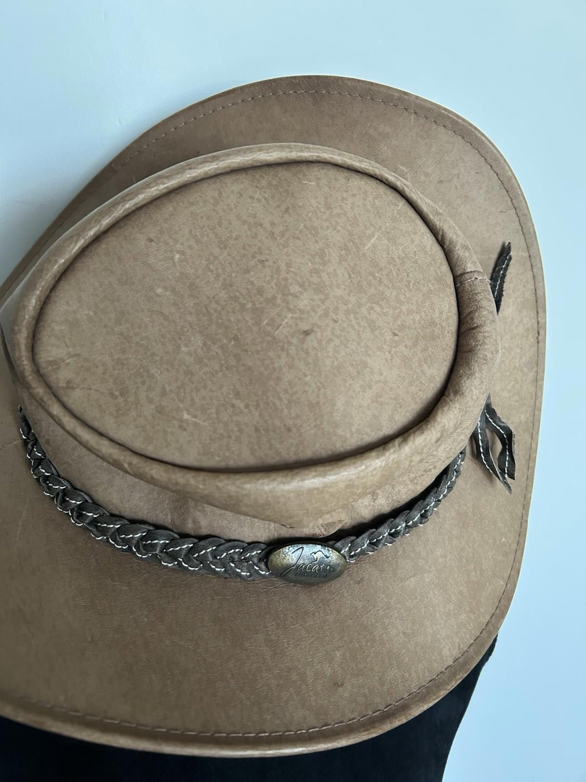 Designer JACARU Leather Handmade Hat Made In Australia 🇦🇺 Size M Size ONE SIZE - 7 Thumbnail