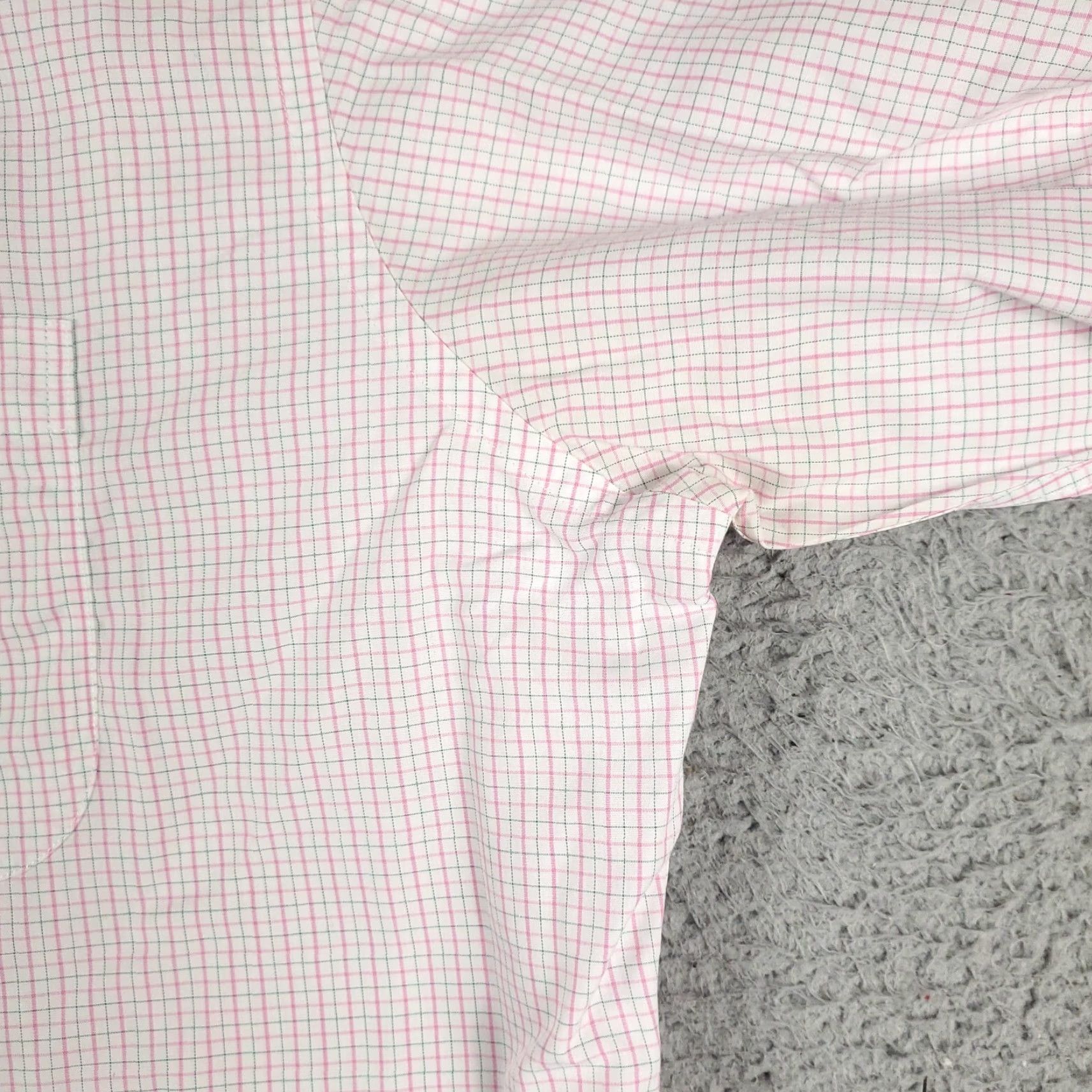 Brooks Brothers VINTAGE Brooks Brothers Shirt Mens 17.5 Pink Check Dress Long Sleeve Button-Down Collar Regular Fit Non-Iron Casual/Workwear Mens Size 46R - 4 Thumbnail