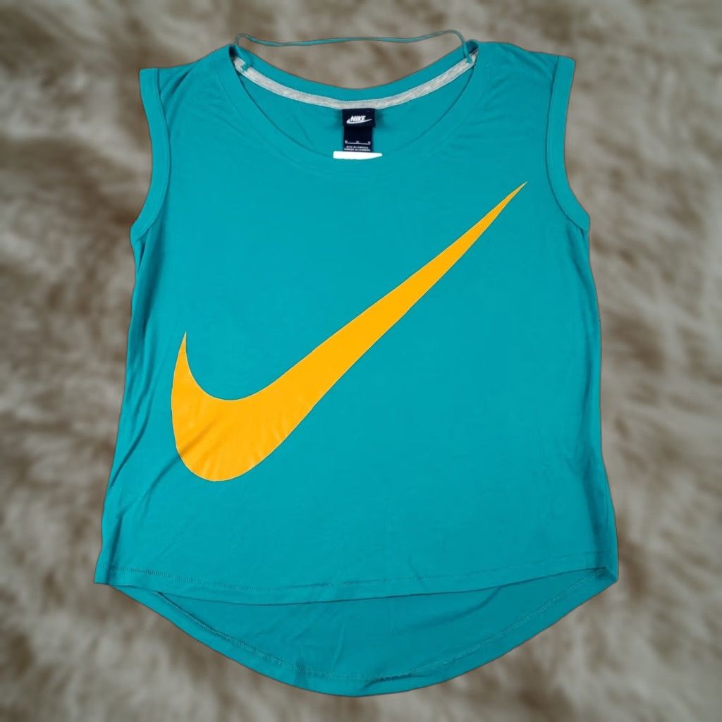 Nike Nike Women's Medium Blue Tank Top Activewear Swoosh Running Sports Size M / US 6-8 / IT 42-44 - 1 Thumbnail