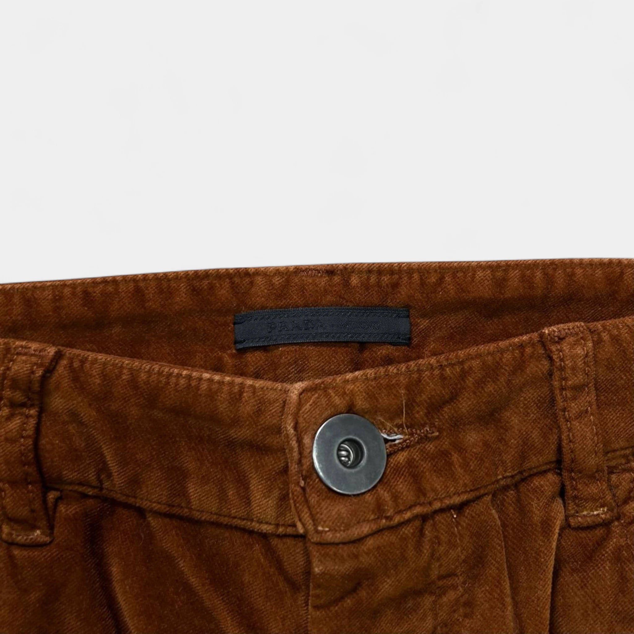 Prada Prada Brown Denim Pants Size US 27 - 4 Thumbnail