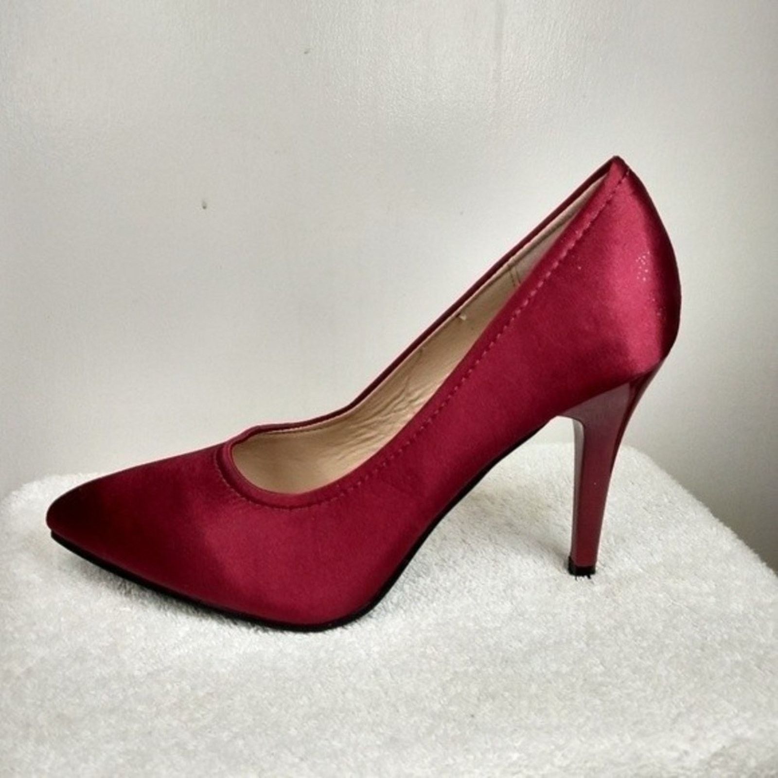 Other Cinak Women's Satin High Heel Pumps Shoes Size 8 Size US 8 / IT 38 - 2 Thumbnail