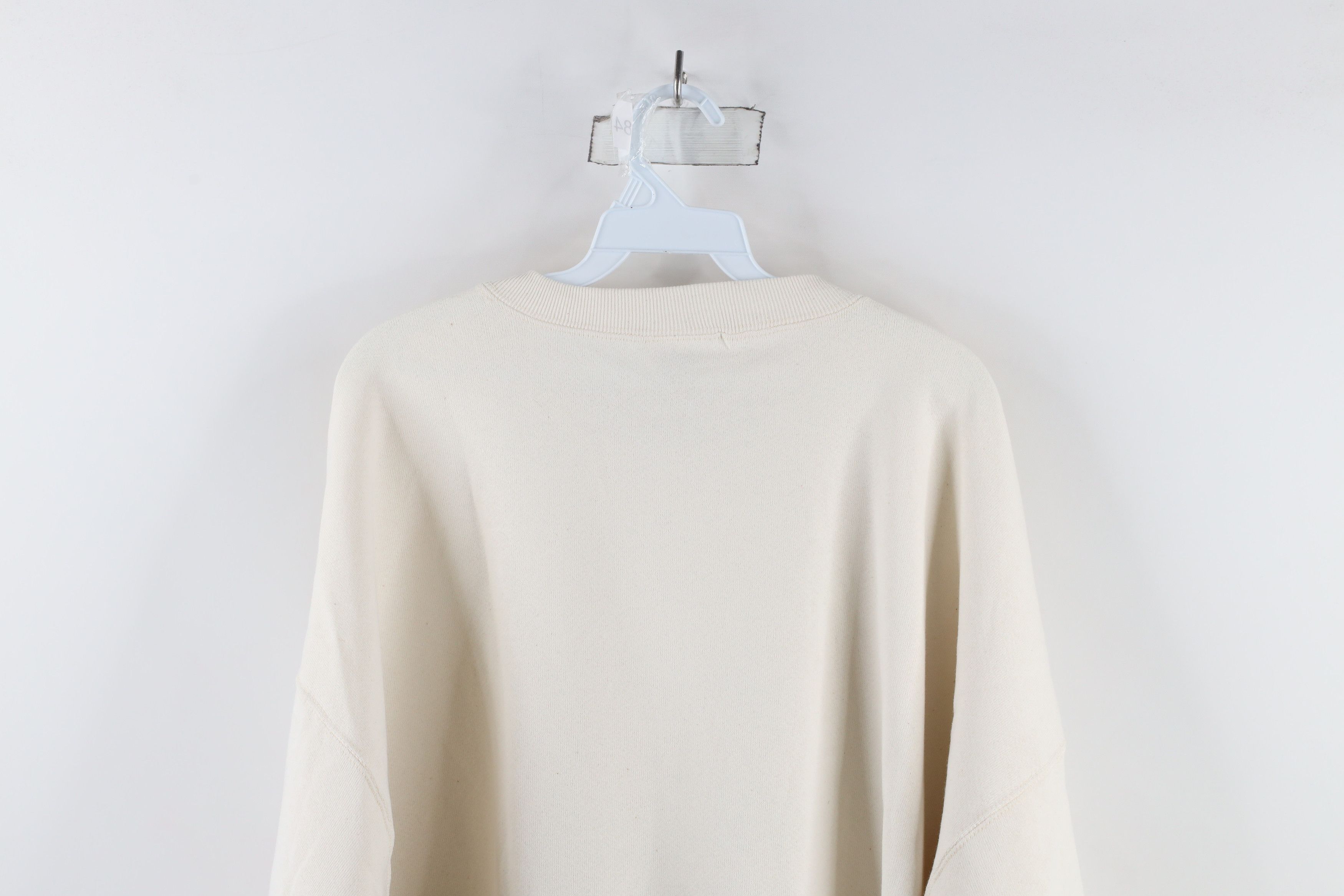 Vintage Vintage 90s Country Primitive Crewneck Sweatshirt Cream Size XXL / US 16-18 / IT 52-54 - 10 Thumbnail