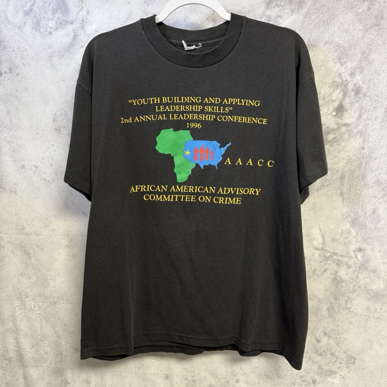 Vintage Vintage 90s African American Advisory Committee on Crime Tee Size US L / EU 52-54 / 3 - 2 Thumbnail