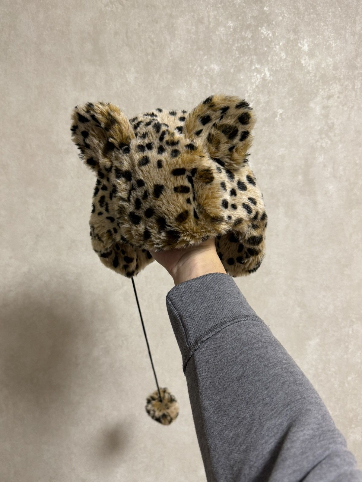 Japanese Brand × Vintage Vintage Y2K leopard fuzzy fur ushanka hat punk Japanese Size ONE SIZE - 5 Thumbnail
