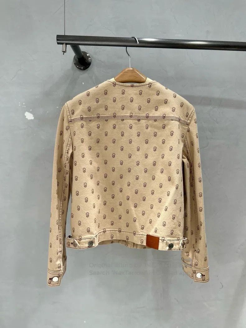 Hermes Hermes Beige Thin Pig Nose Denim Jacket Size XXS / US 00 / IT 34 - 2 Thumbnail