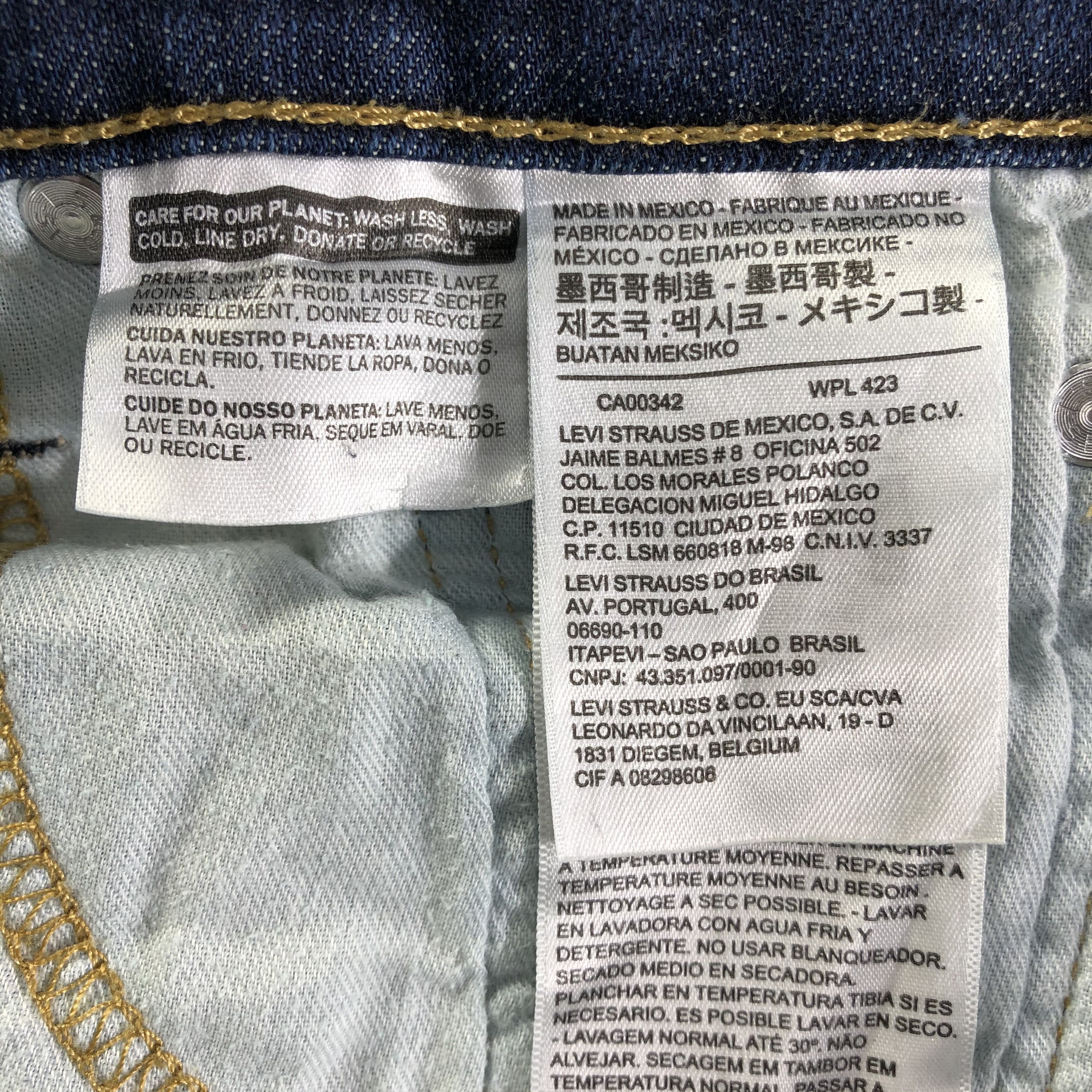 Levi's Vintage Blue Wash Levis 513 Jeans-J4449 Size US 30 / EU 46 - 10 Thumbnail