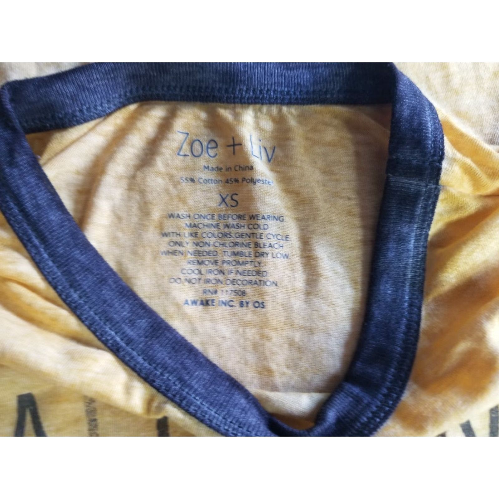 Vintage Liv California Graphic Short Sleeve T Shirt XS Women's Yellow Lightweight Crew Neck Casual Shirt Size XS / US 0-2 / IT 36-38 - 6 Thumbnail