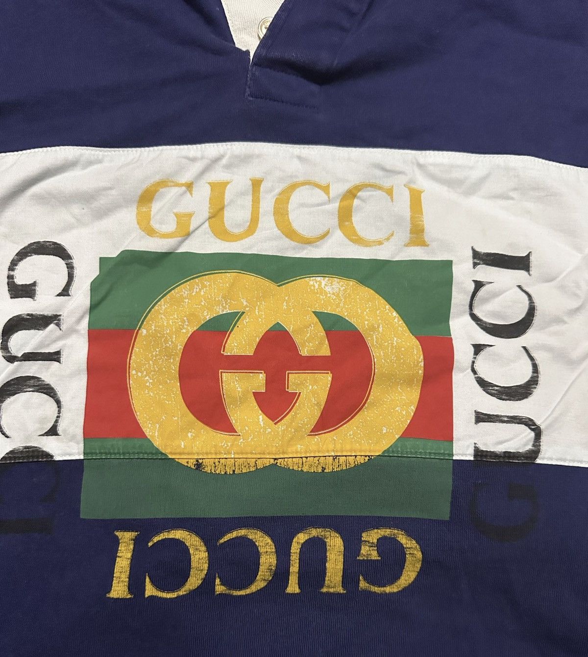 Gucci GUCCI Rugby Logo Longsleeve Polo Shirt Demna Tom Ford Runway Size US M / EU 48-50 / 2 - 5 Thumbnail