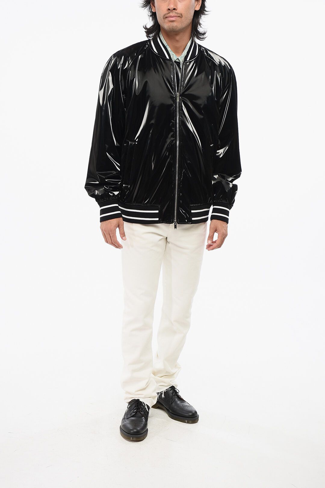 Alexander McQueen og1mm0925 Bomber Jacket in Black Size US M / EU 48-50 / 2 - 4 Thumbnail