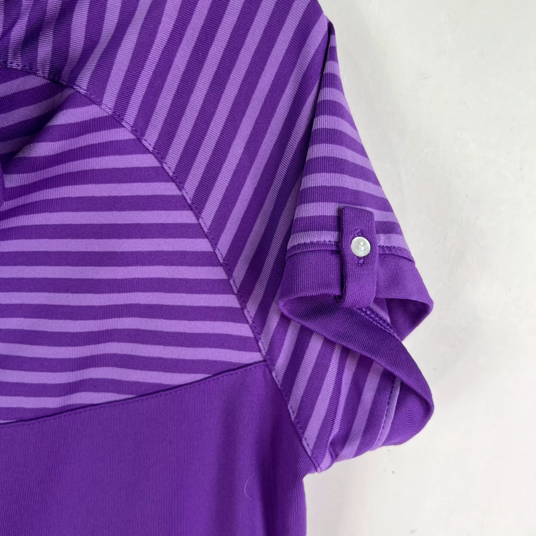 Vintage Tommy Armour Polo Shirt Striped Golf Purple Womens Size S Short Sleeve Pullover Collared Breathable Dri-Logic Moisture Wicking Size S / US 4 / IT 40 - 2 Thumbnail