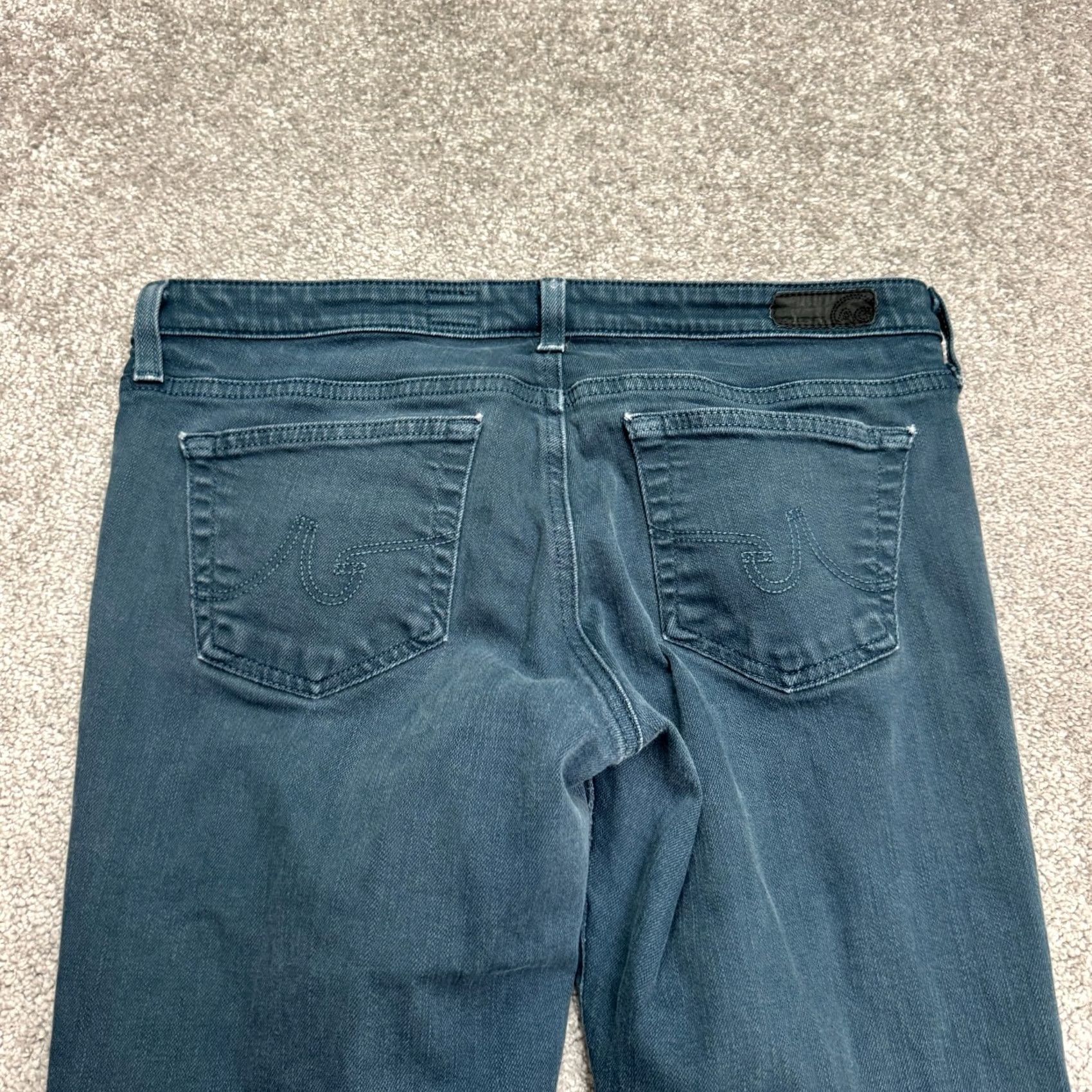 Denime AG Adriano Goldschmied The Stilt Cigarette Denim Jeans Womens 32R Blue Stretch Size 24" / US 00 / IT 34 - 3 Thumbnail