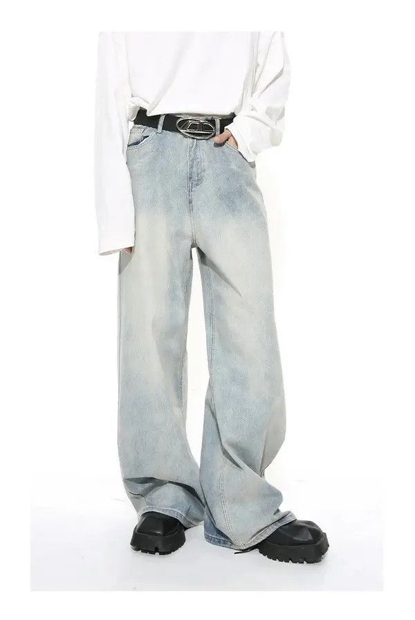 VIBE Light style washed blue baggy jeans Size US 34 / EU 50 - 3 Thumbnail