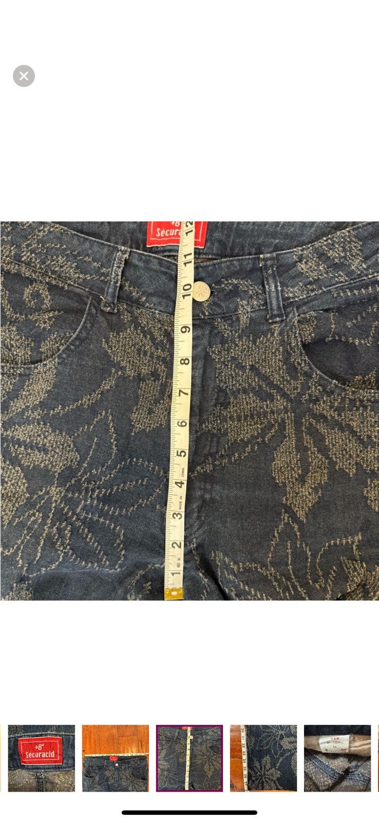Japanese Brand × Vintage +8 Securacid Japanese Embroidered Flowers Jean, JP LL, US S Size US 30 / EU 46 - 10 Thumbnail