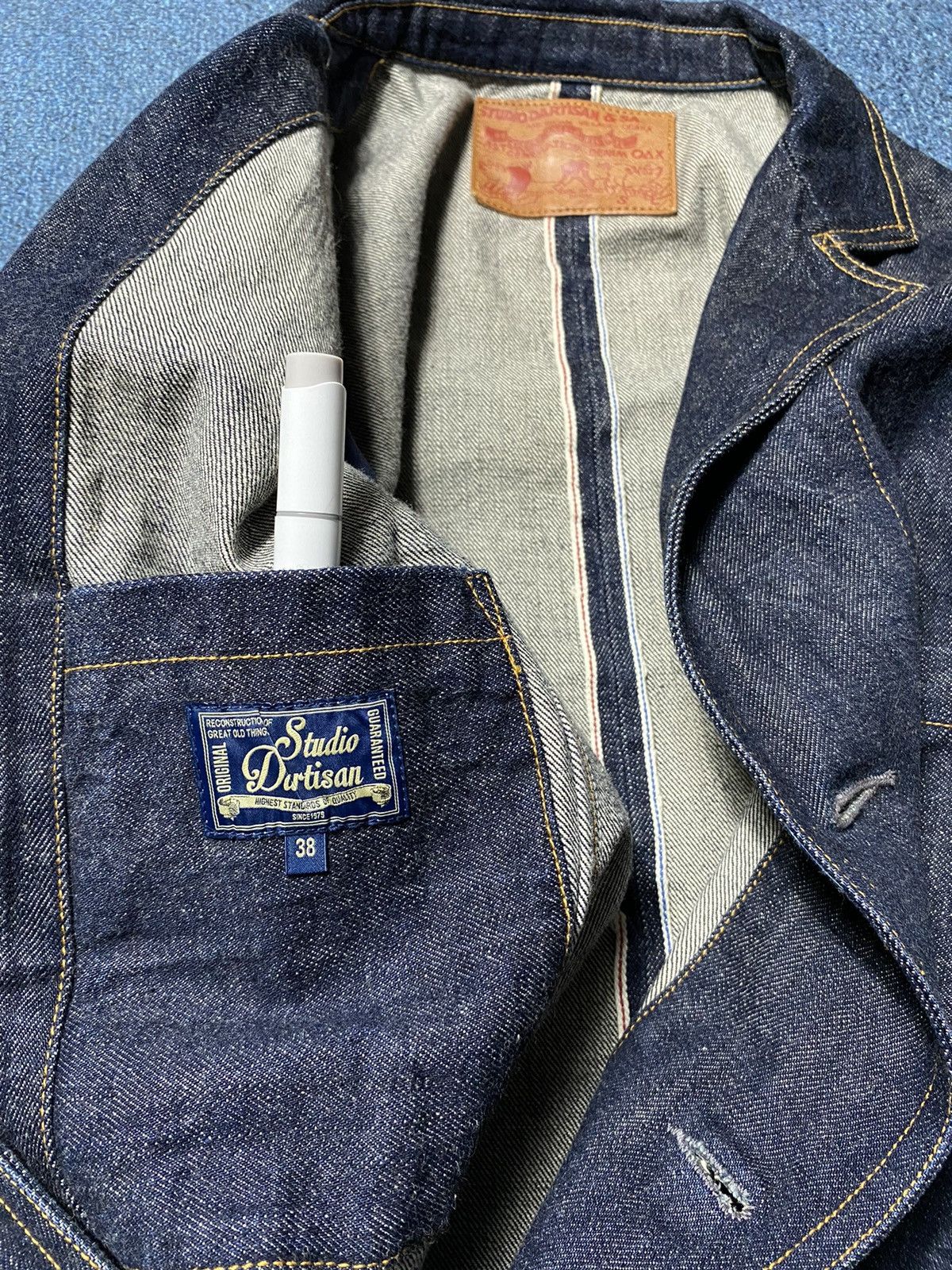 Studio D'Artisan Studio D’Artisan - D4402 Denim Tailored Jacket Size US XXS / EU 40 - 7 Thumbnail