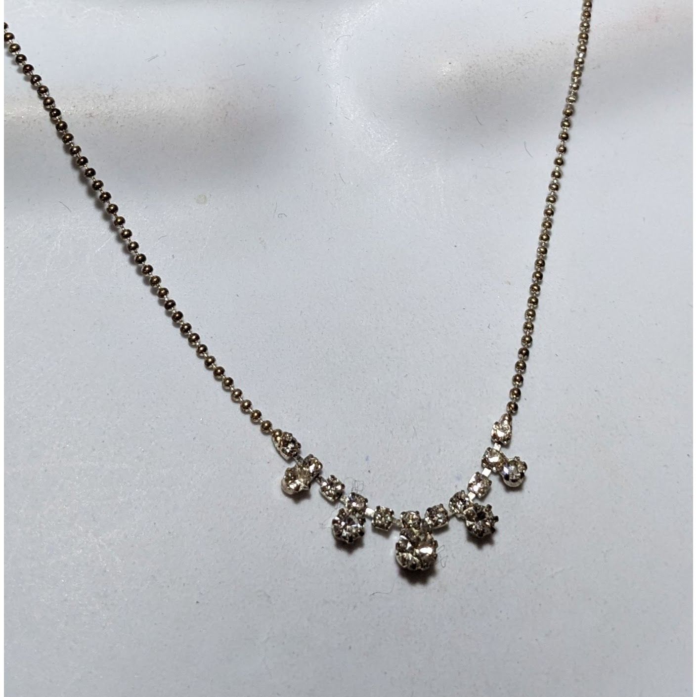 Other Minimalist Glam Silver Rhinestone Necklace Size ONE SIZE - 6 Thumbnail