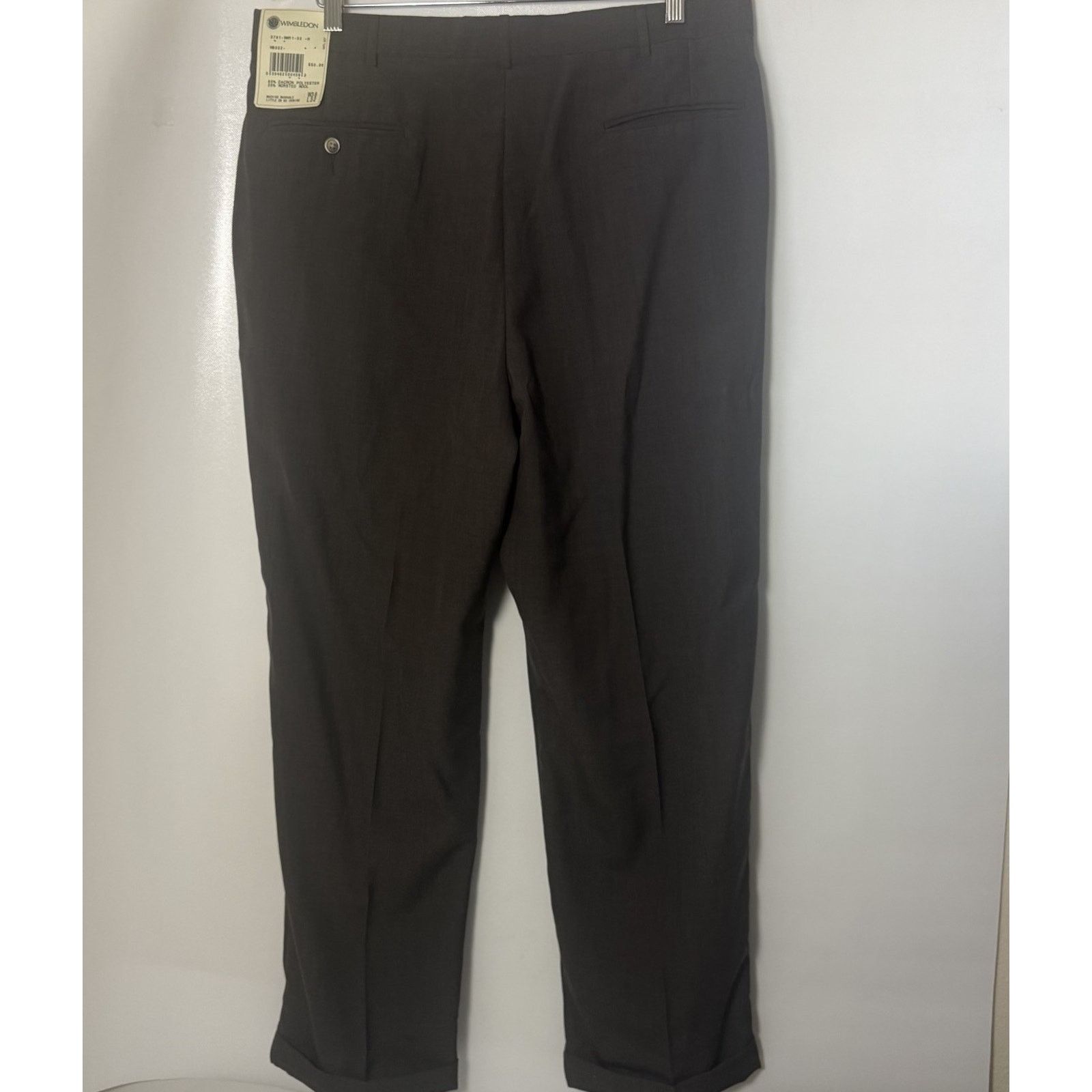 Other Wimbledon Worsted Wool Trousers Brown Career Office Preppy Size US 38 / EU 54 - 2 Thumbnail