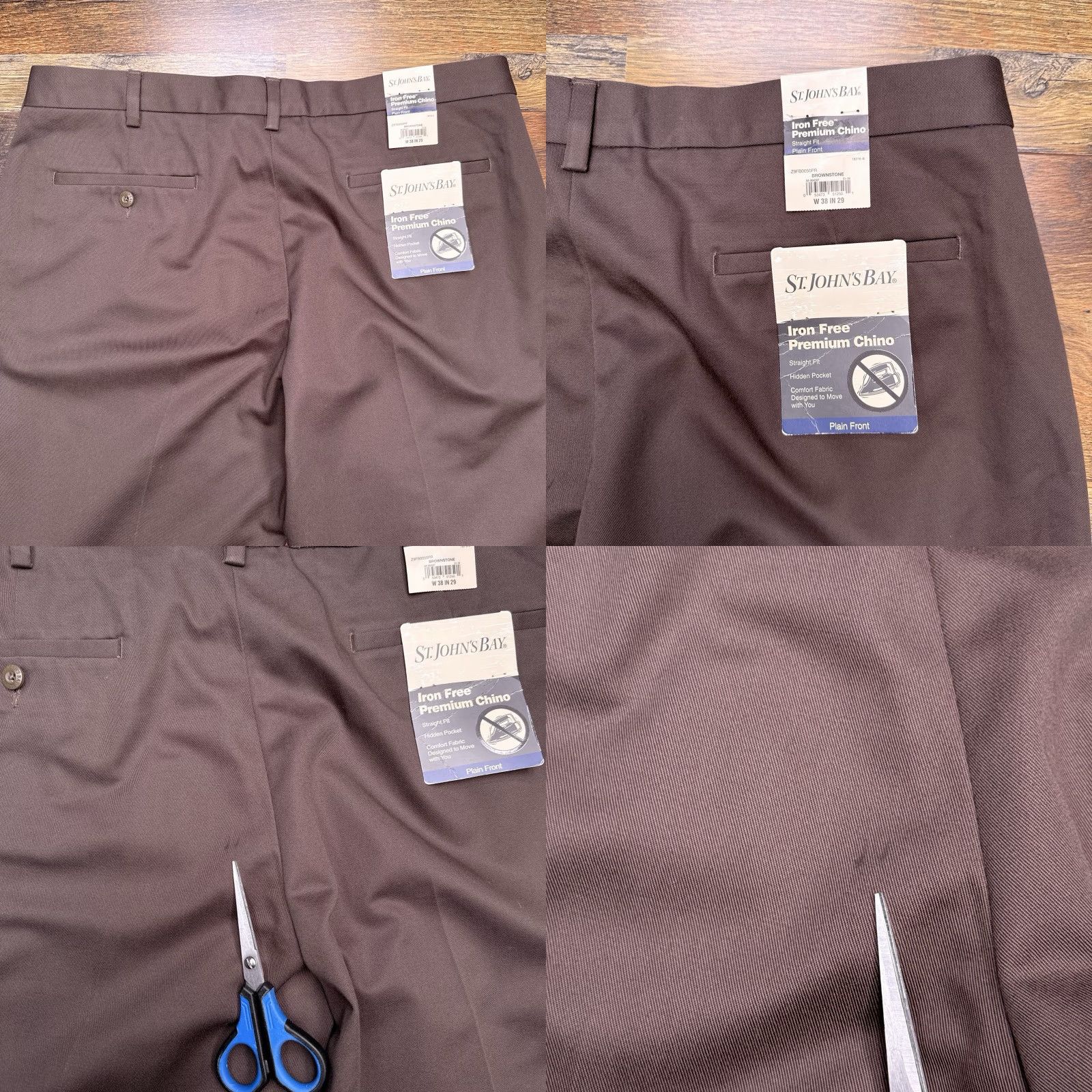 Vintage **St Johns' Bay Mens Premium Brownstone Chino Pants 38x29 Regular Fit** User: St Johns' Bay Mens Premium Brownstone Chino Pants Regular Fit 38x29 Size US 38 / EU 54 - 8 Thumbnail