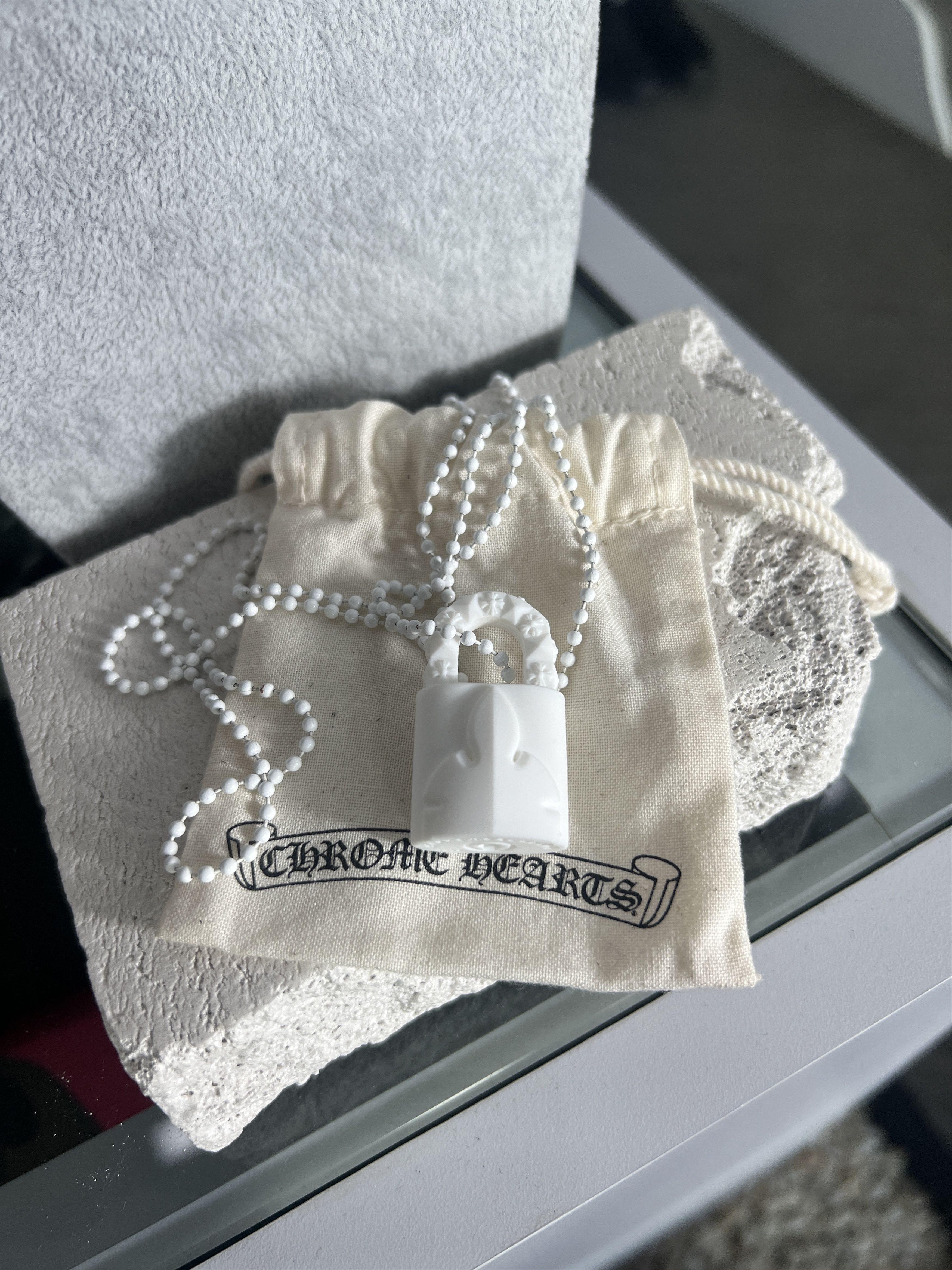 Chrome Hearts Chrome Hearts White Padlock Pendant Necklace 2023 Size ONE SIZE - 7 Thumbnail