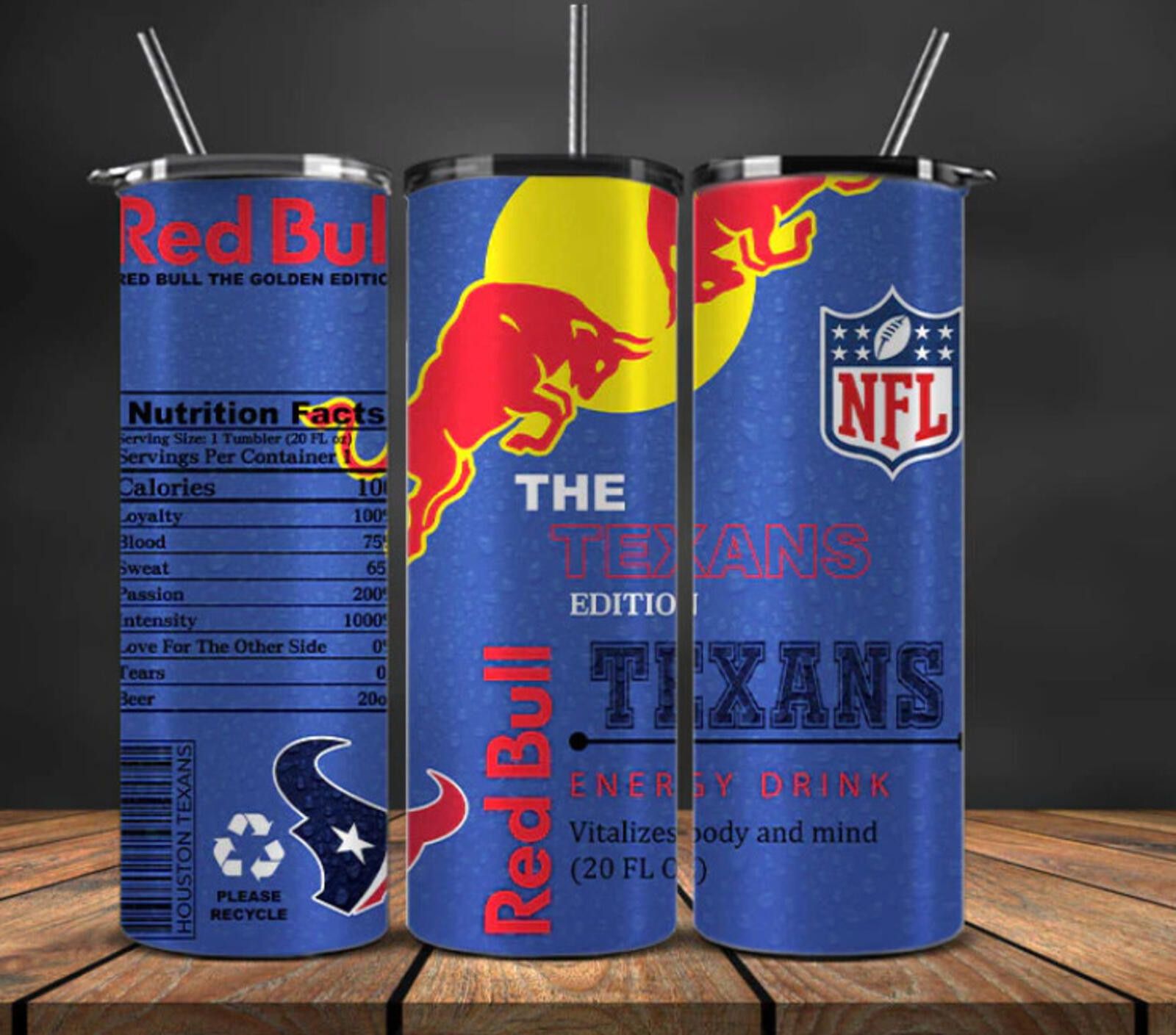Other 20 oz Houston Texans Football Stainless Steel Tumbler Size ONE SIZE - 1 Thumbnail