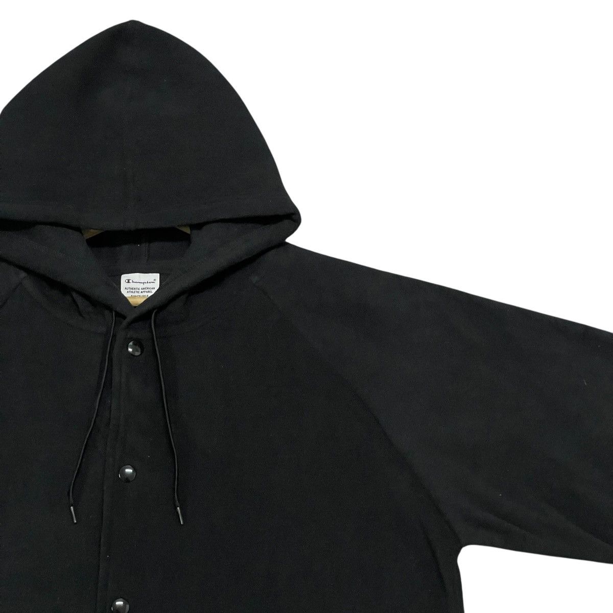 Champion Champion Japan Exclusive Black Hooded Coach Varsity Jacket Size US XL / EU 56 / 4 - 2 Thumbnail