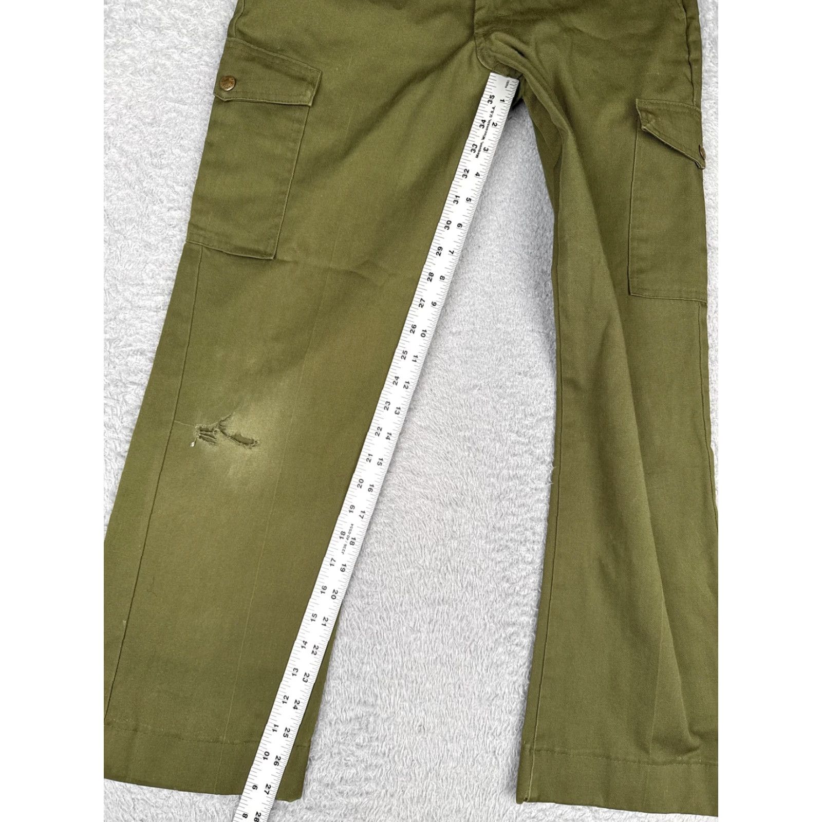 Vintage VINTAGE Boy Scouts Of America Pants Mens 29x28 Green Twill Cargo Pockets Outdoor Campaign Mens Size US 29 - 6 Thumbnail