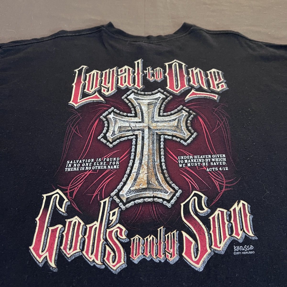Vintage Vintage Y2K Loyal to one Jesus God Bible Holy Tee 2XL Size US XXL / EU 58 / 5 - 5 Thumbnail