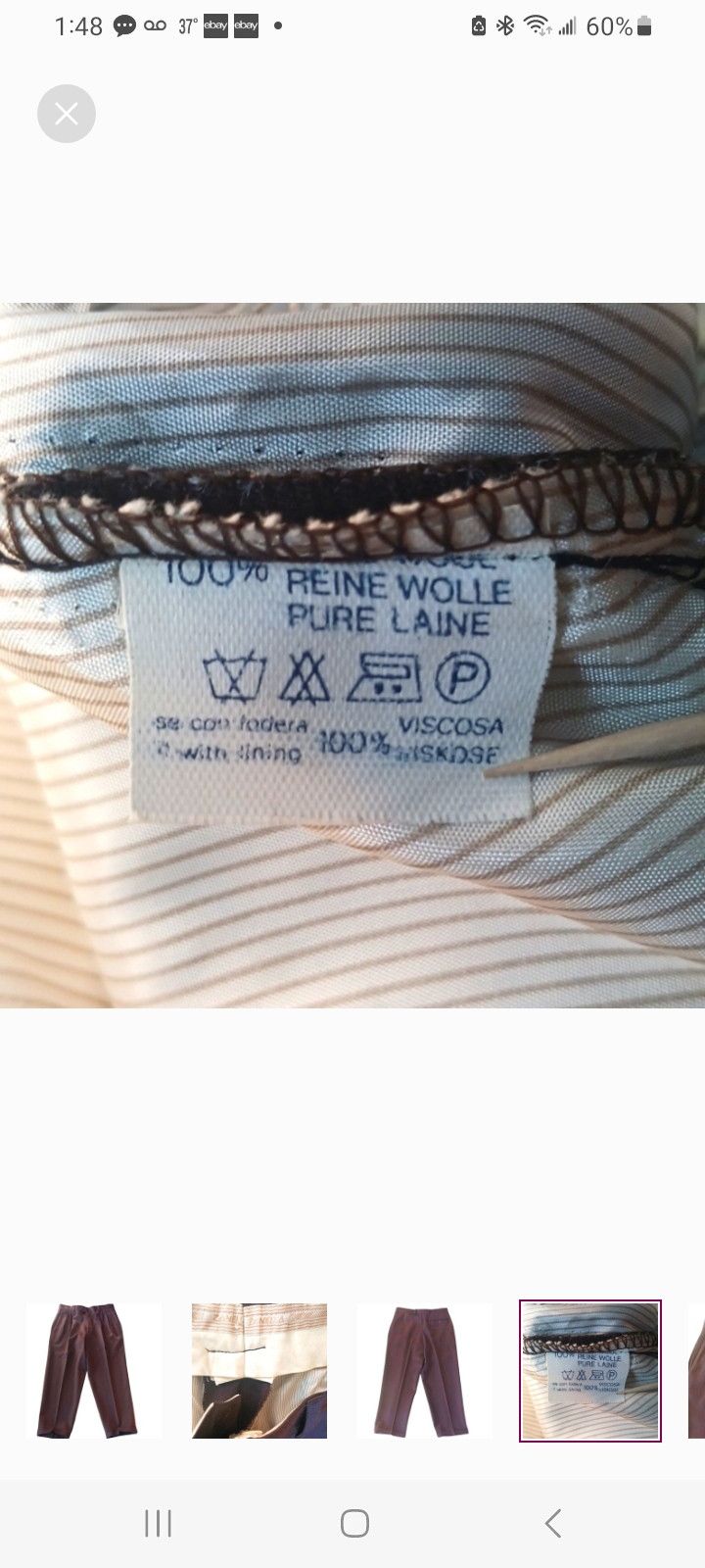 Zanella Zanella Men's Pants Size US 31 - 4 Thumbnail