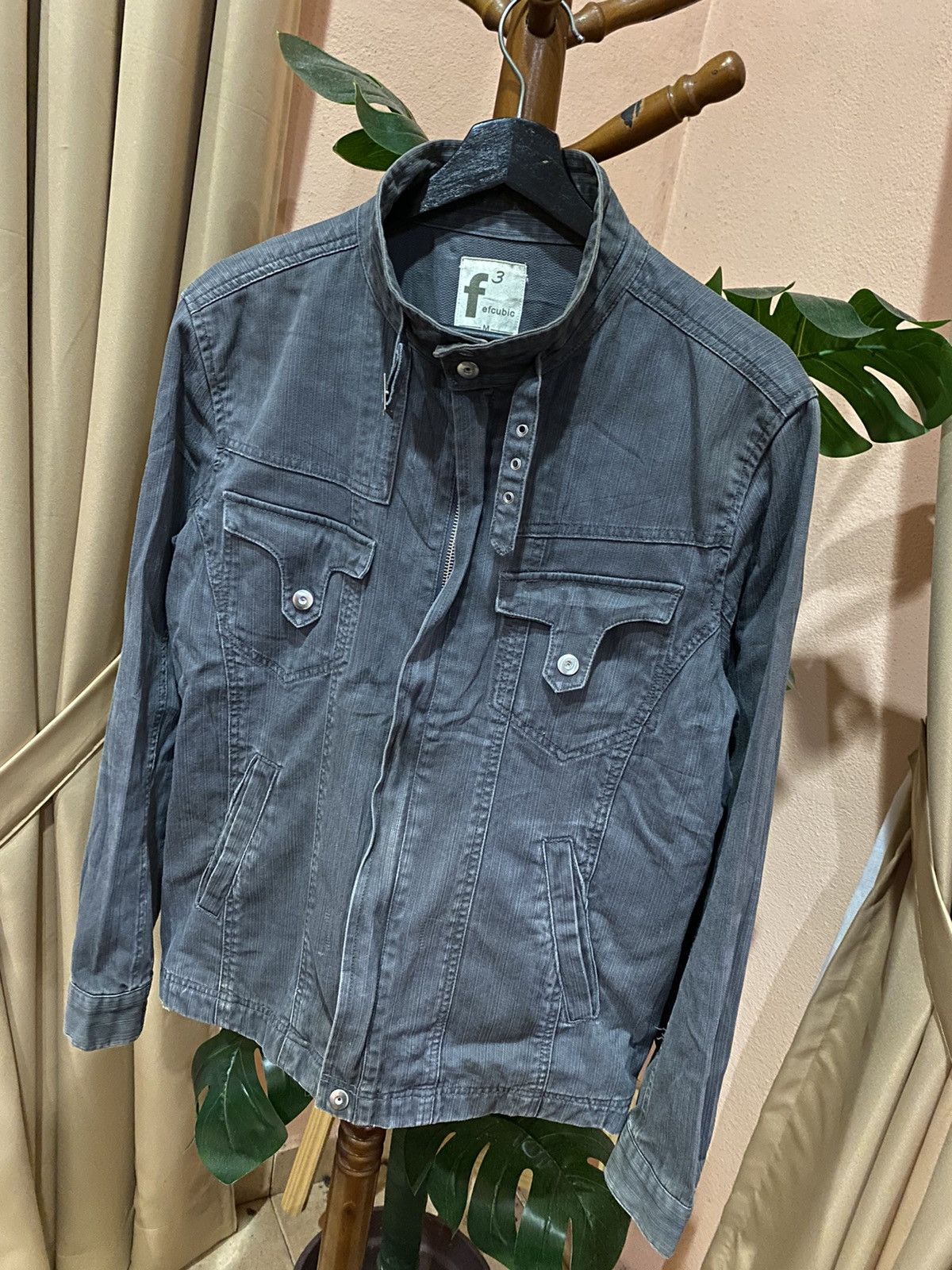 Japanese Brand Ef Cubic Gray Utility Jacket – Modern Minimalist Outerwear Size US M / EU 48-50 / 2 - 2 Thumbnail