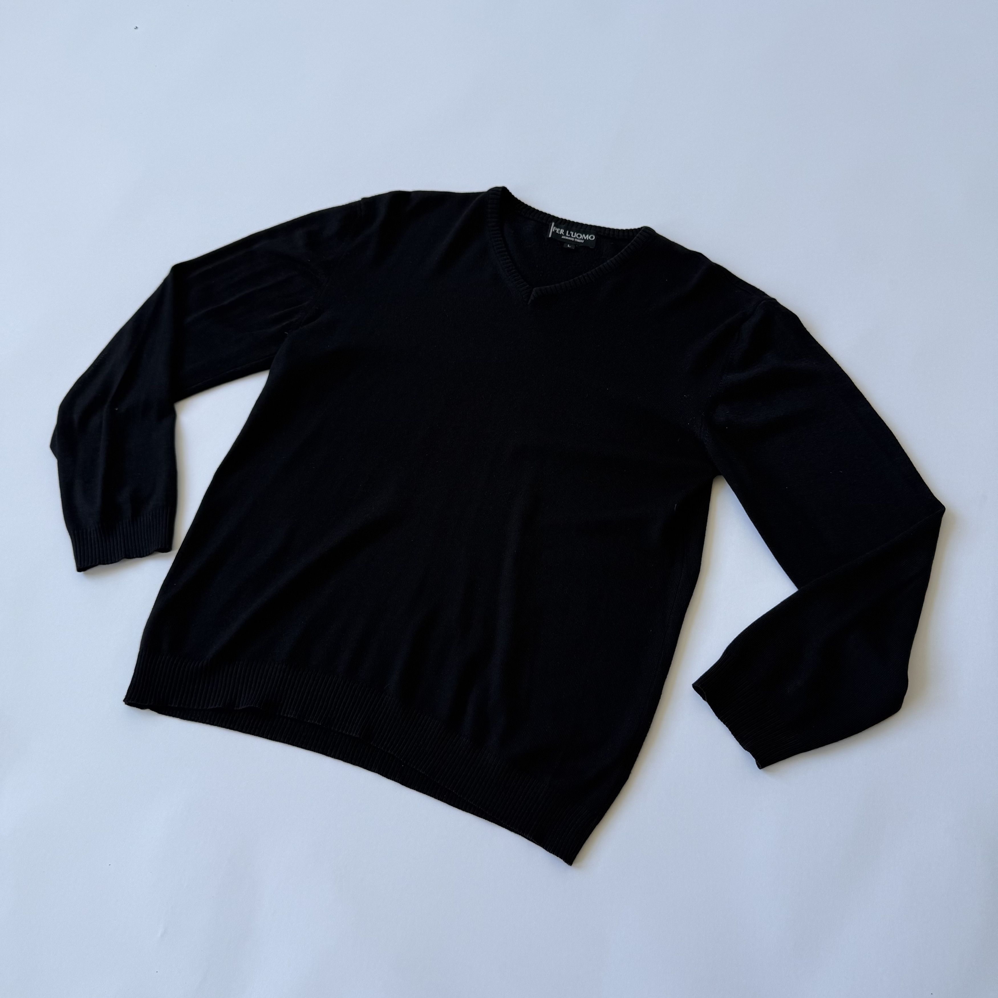 Vintage Armand Thiery Per L'uomo Vintage V Neck Sweater Size US L / EU 52-54 / 3 - 2 Thumbnail