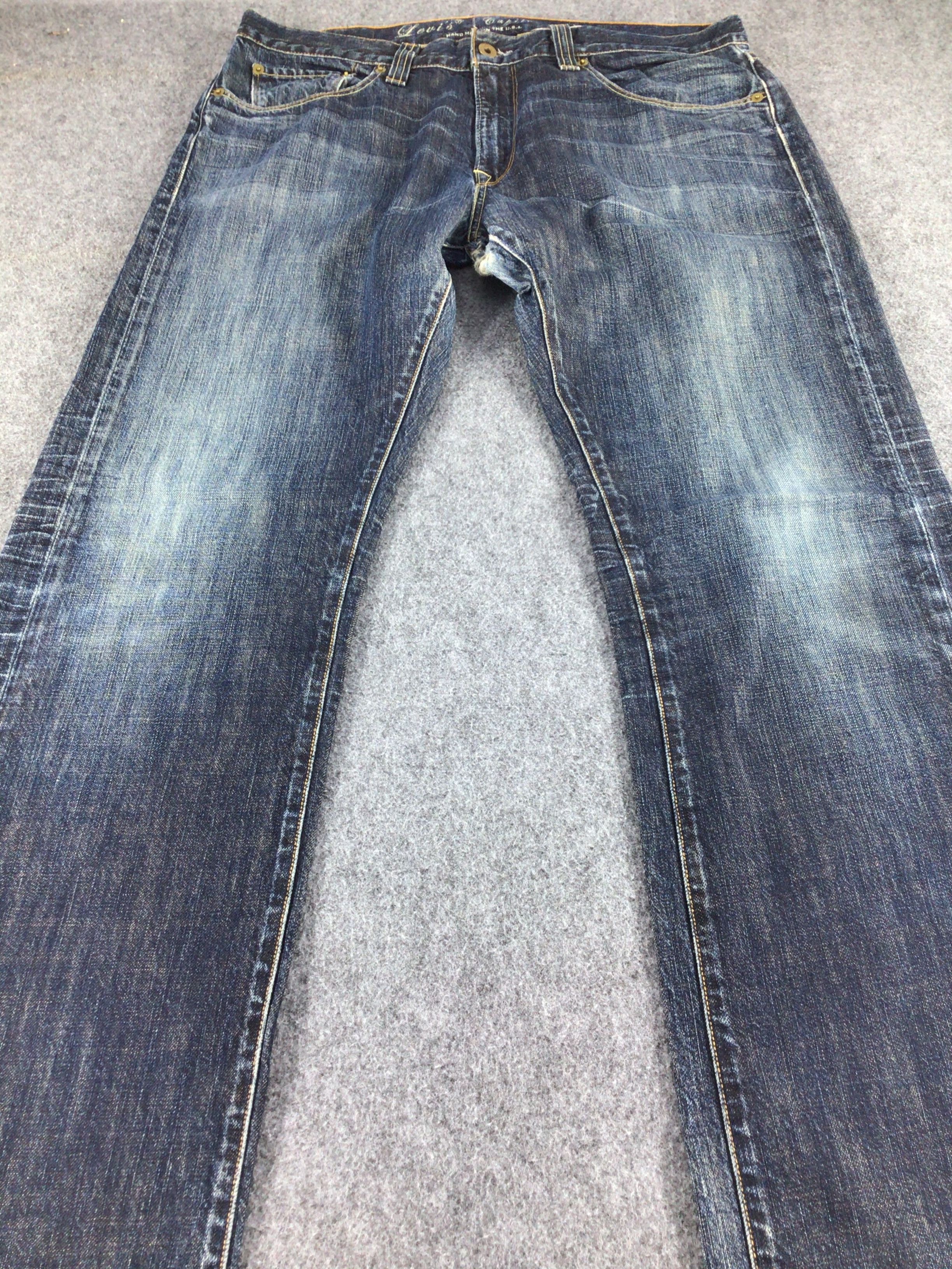 Levi's Vintage Levis Capital E Jeans Faded Blue Denim -J522 Size US 35 - 3 Thumbnail