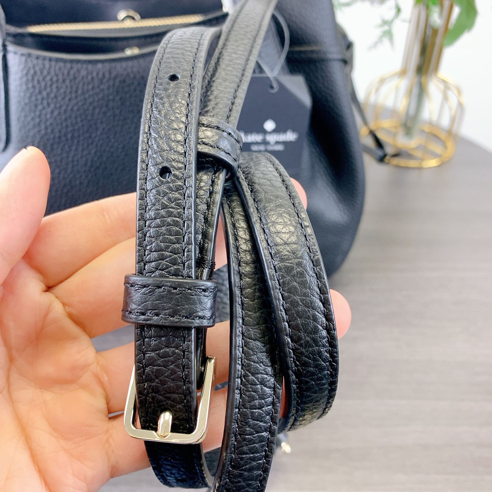 Kate Spade Kate Spade K8135 Dumpling Small Satchel IN Black Size ONE SIZE - 7 Thumbnail