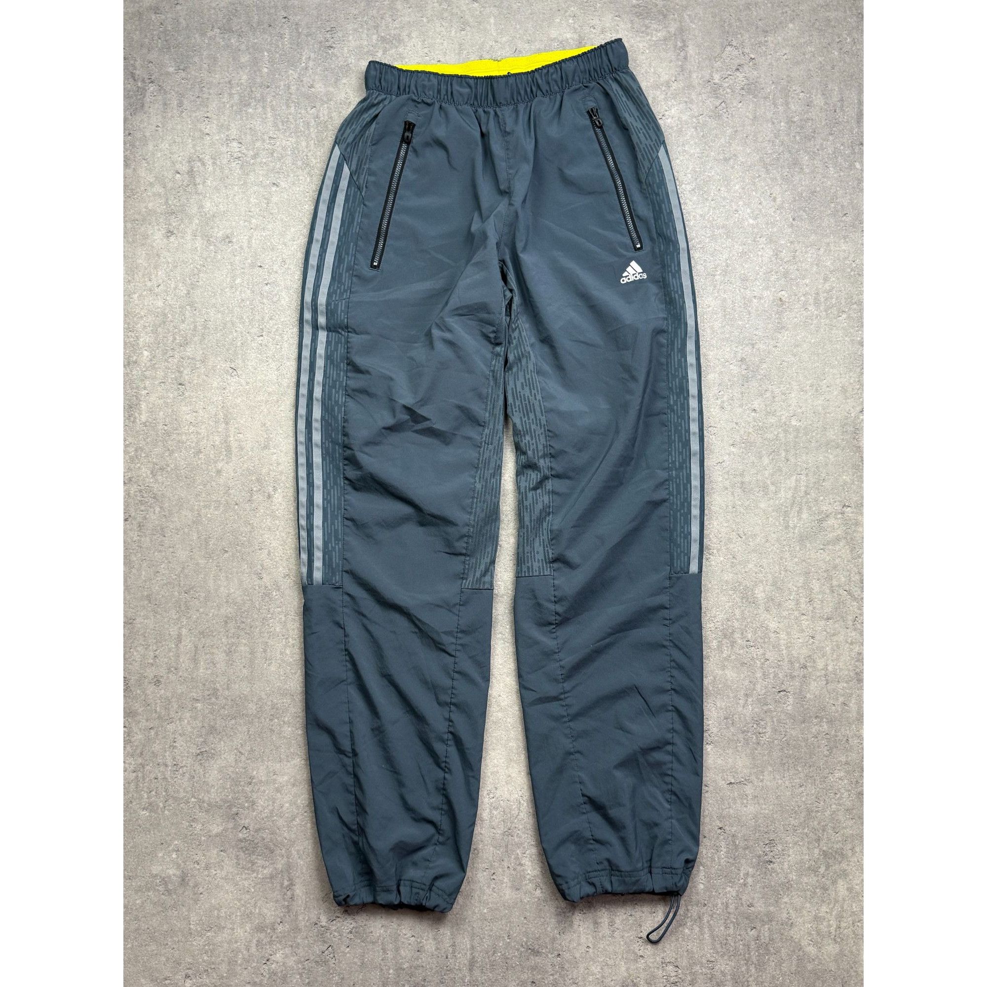 Adidas ADIDAS Grey Technical Tracksuit Bottoms • Adjustable Cuffs • Size US 30 / EU 46 - 1 Thumbnail