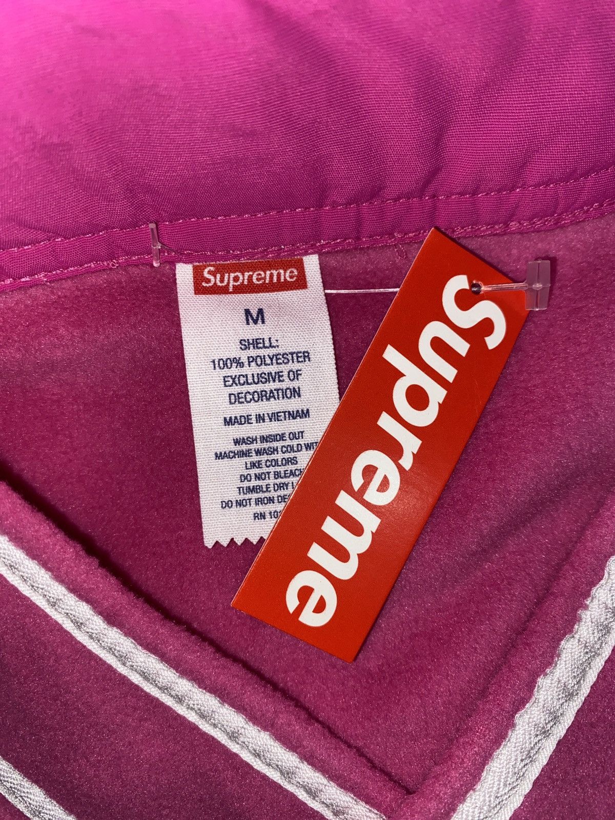 Supreme Supreme Polartec Baseball Jersey Pink Size US M / EU 48-50 / 2 - 4 Thumbnail
