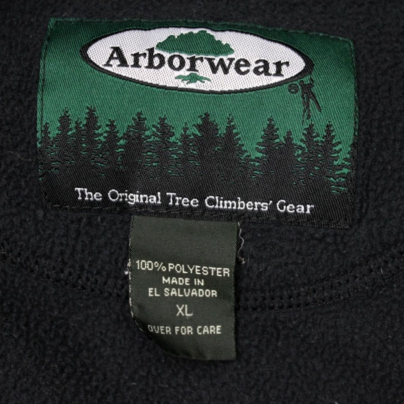Vintage Arborwear Sweatshirt Mens XL Black 1/4 Zip Fleece Zip Pockets Polyester Pullover Size US XL / EU 56 / 4 - 7 Thumbnail