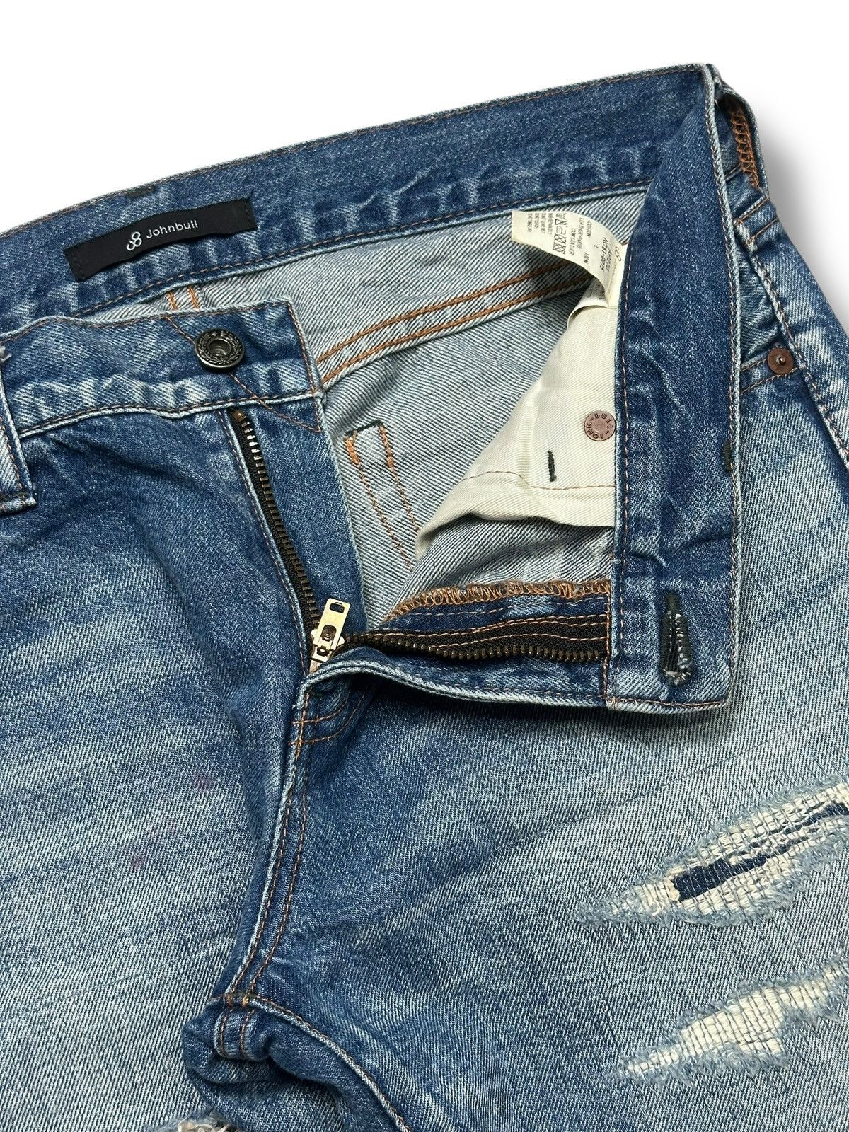 Johnbull Johnbull Selvage Distressed Japan Denim Slimfit Faded Wash Size US 32 / EU 48 - 10 Thumbnail